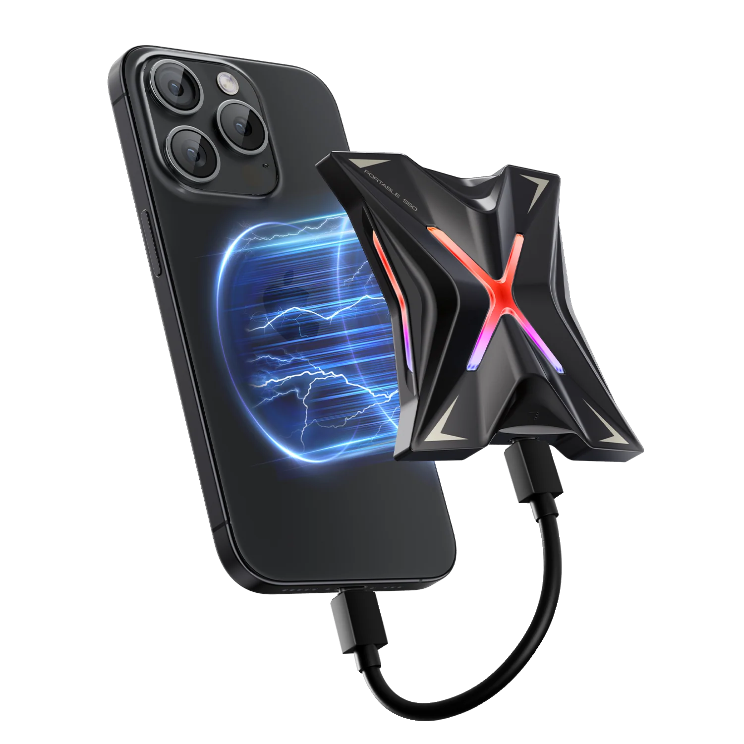 MOVESPEED RX20 2060MB/s Read with RGB Streamer Light Portable SSD