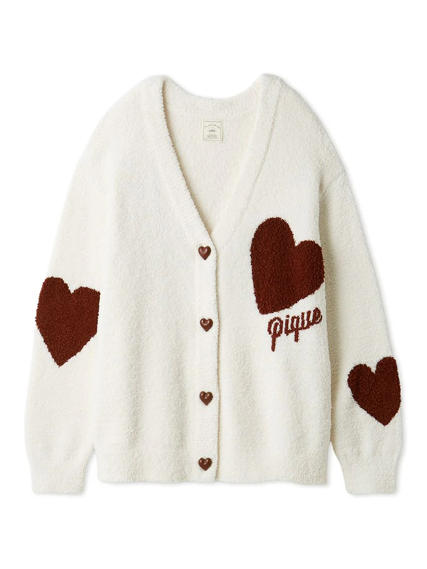 UNISEX Heart Jacquard Cardigan