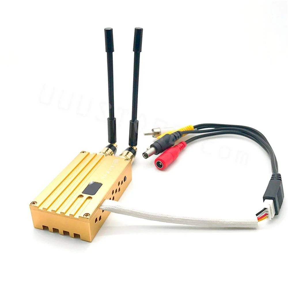 1.2G 8W 6CH VTX 12CH VRX - High Power Wireless Analog Video Transmitter 12CH Receiver FPV Transmission System for RC Models UAV Airplane FPV Drone