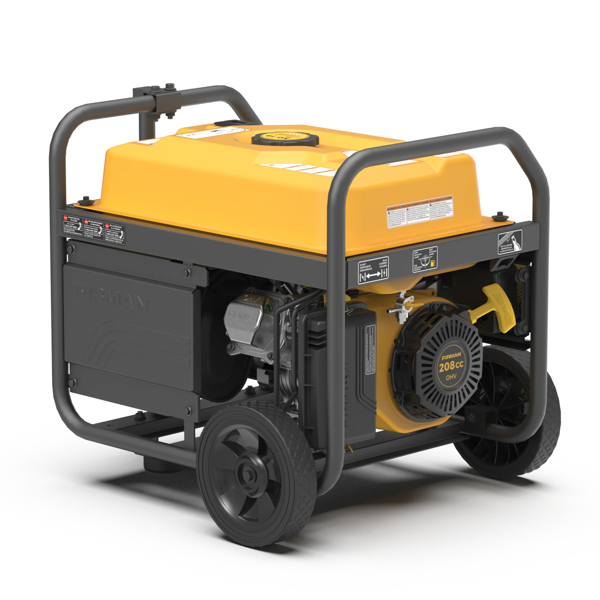 Gas Portable Generator 4550W Recoil Start 120V