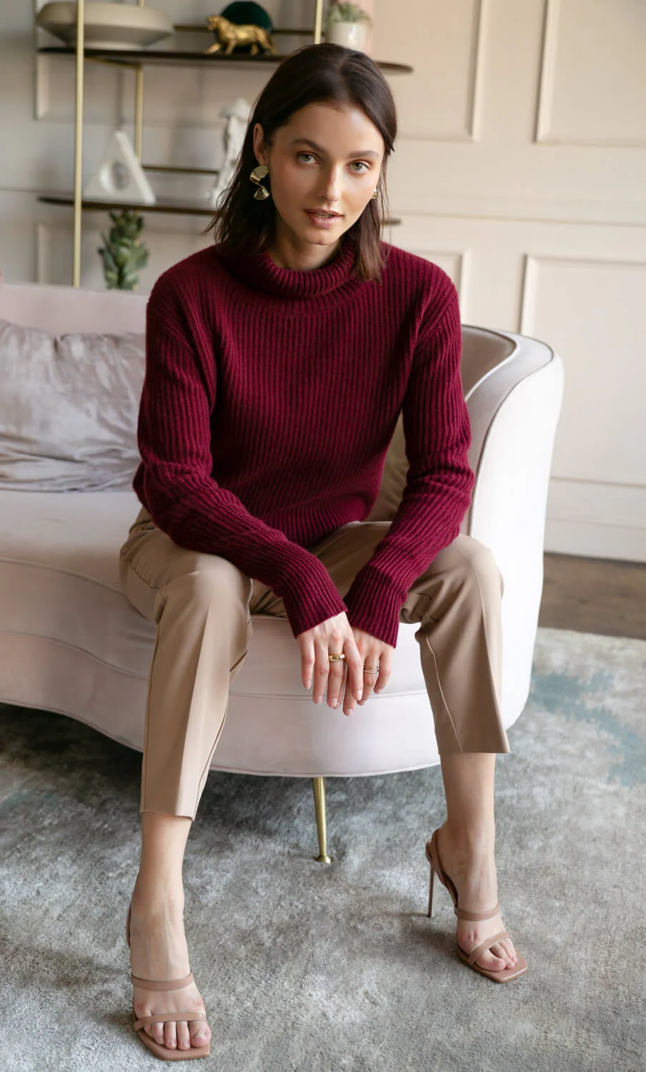 Tessa Cashmere Turtleneck Sweater