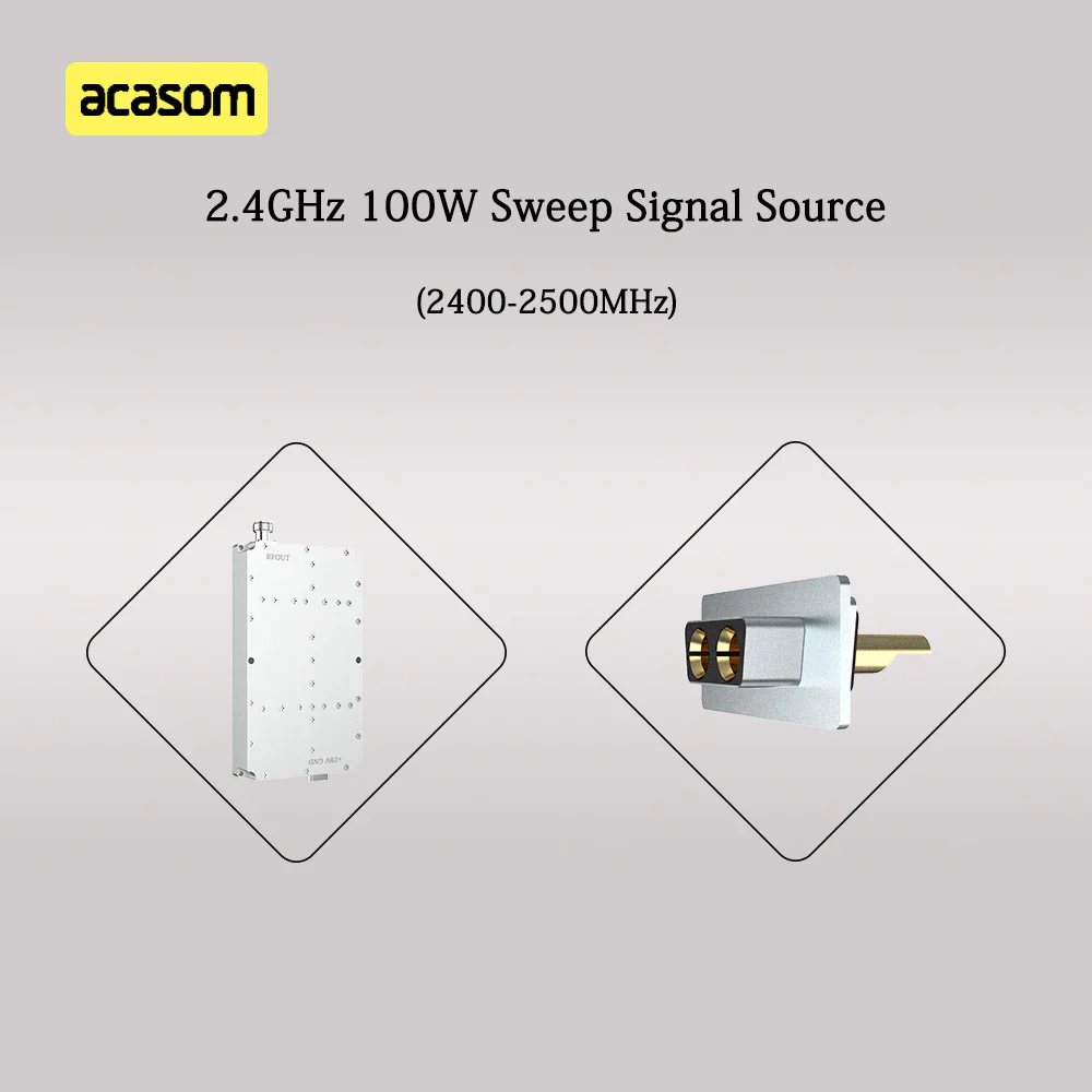 ACASOM 100W RF High Power Amplifier Signal Sweep Source For 900MHz 1.2G 1.6G 2.4G Anti Drone