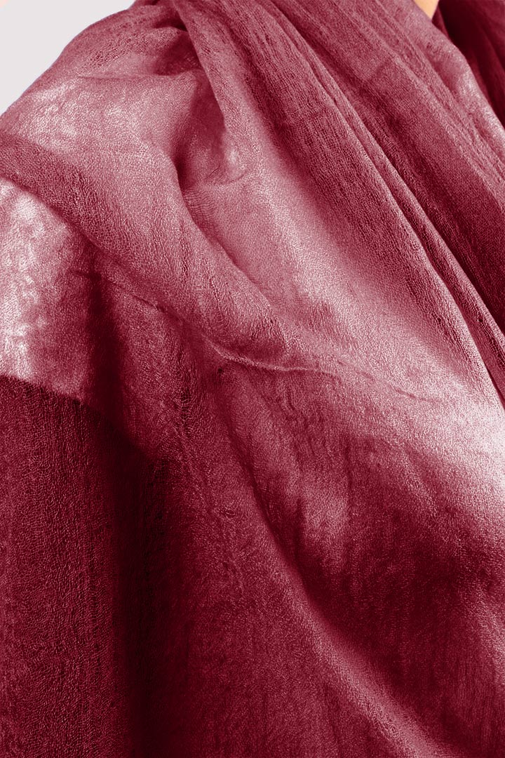 Handwoven Sriracha Red Cashmere Scarf Shawl Wrap