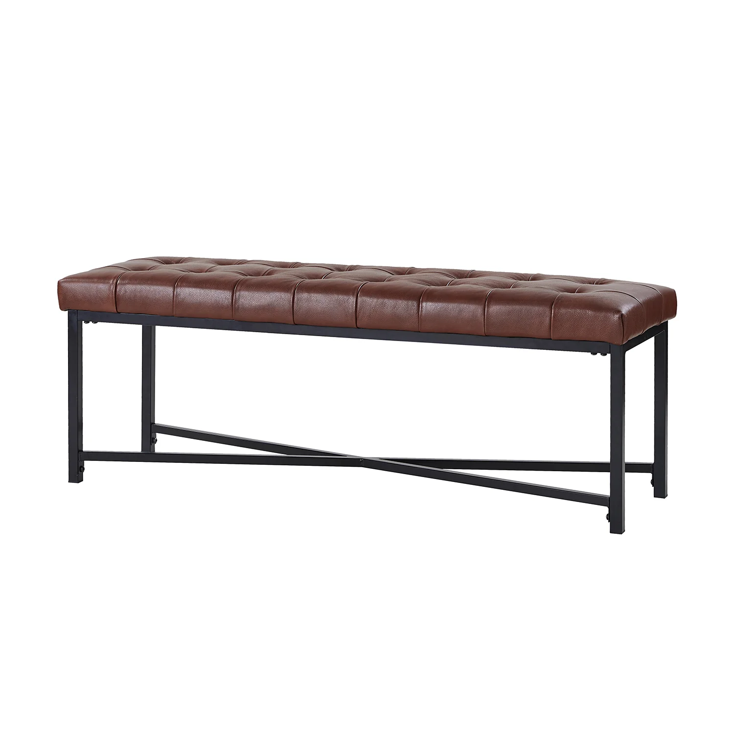 Arnold Upholstered Flip Top Storage Bench in Brown