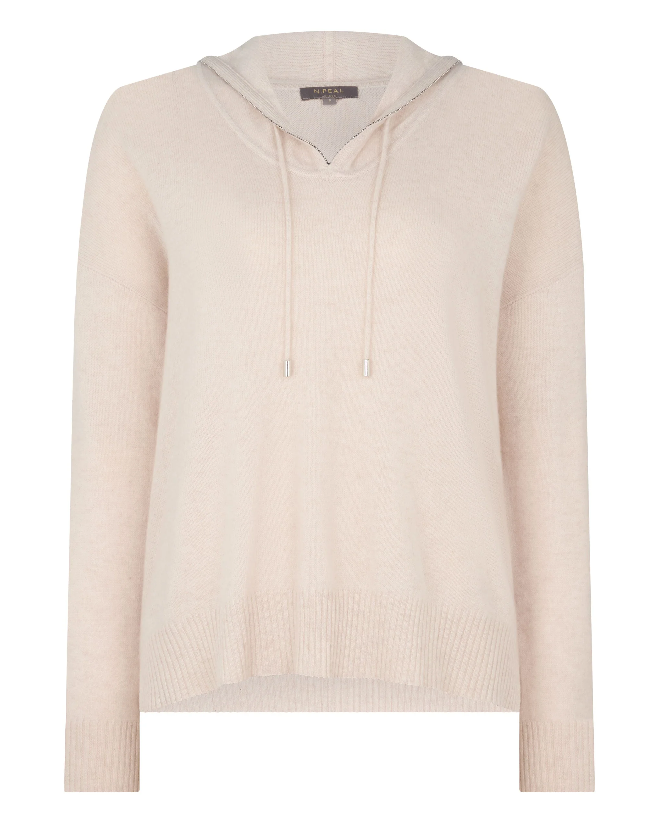 Women's Maya Metal Trim Cashmere Hoodie Ecru White