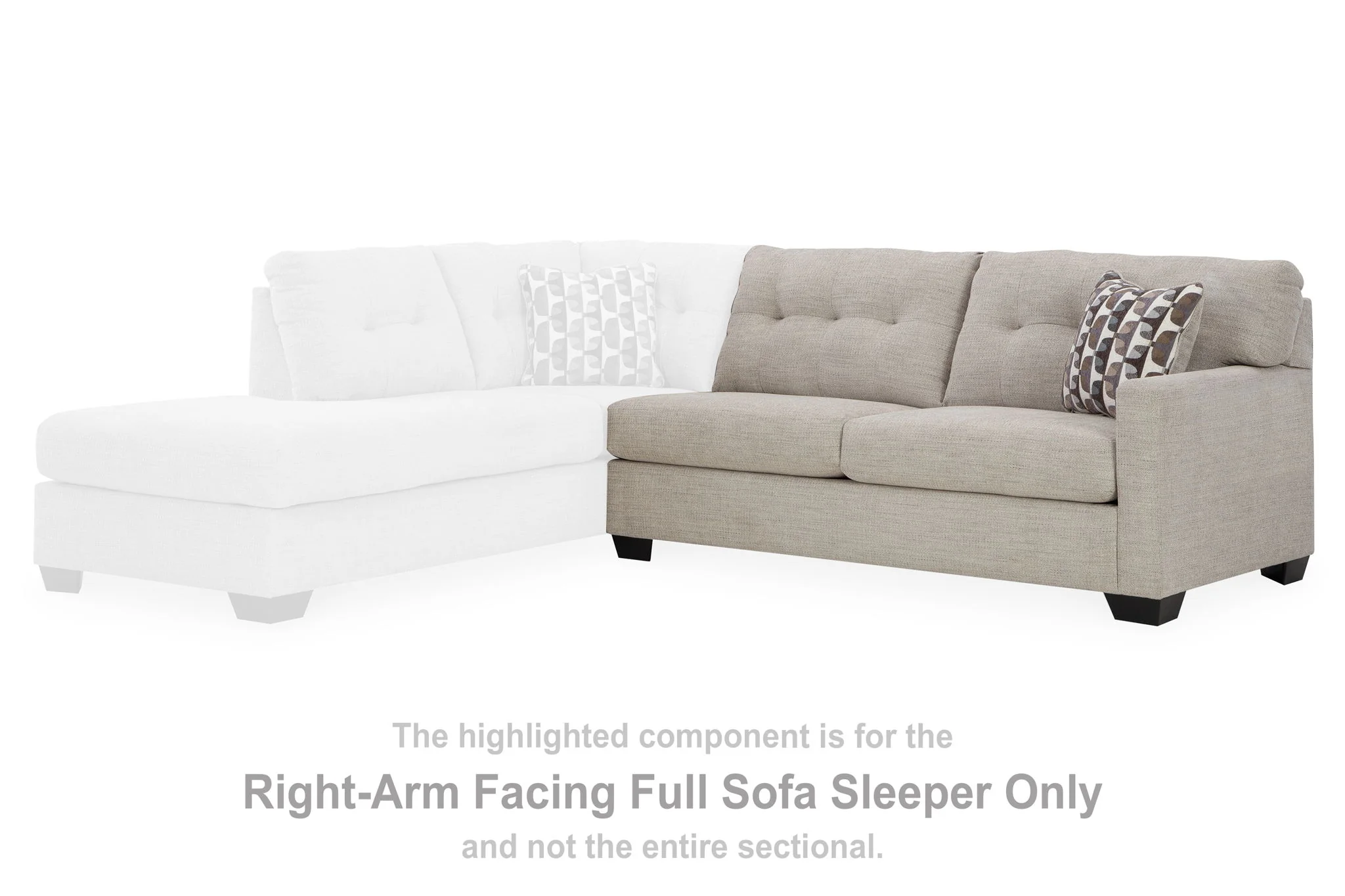 Mahoney - Raf Full Sofa Sleeper - Pebble