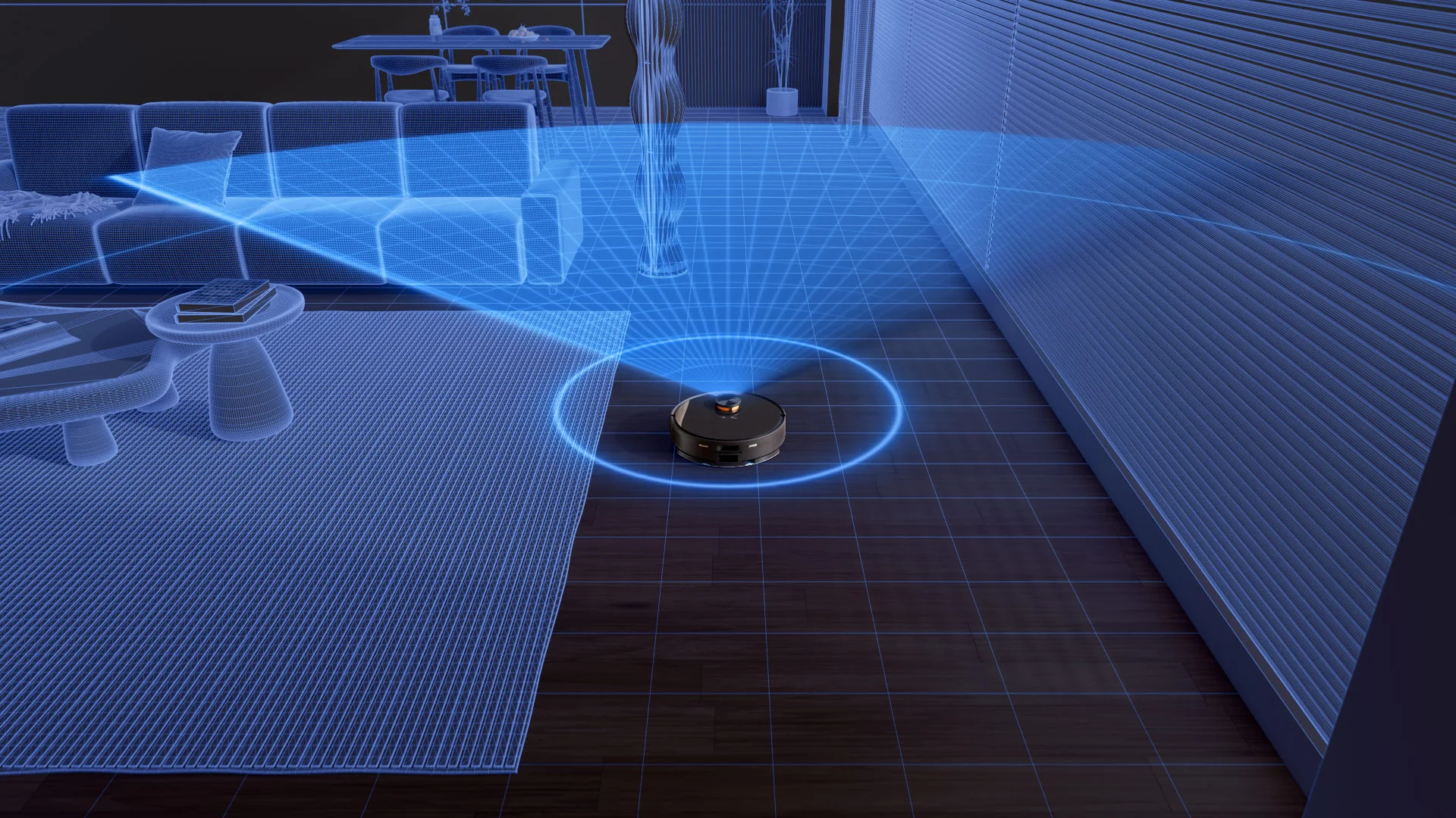 LIDAR Precision Mapping Robot Vacuum, 3-in-1 cleaning solution