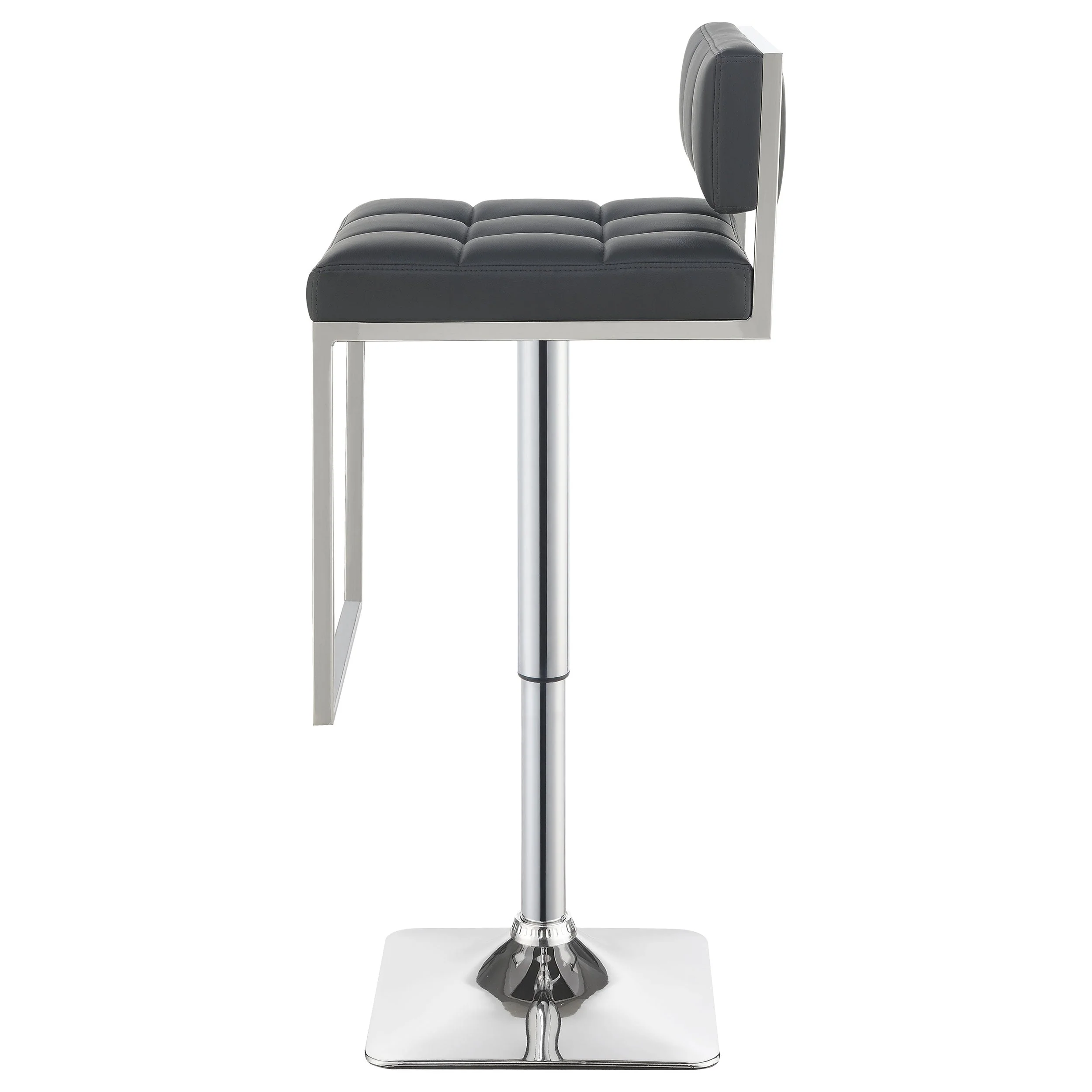 Alameda Adjustable Bar Stool Chrome and Black / Grey