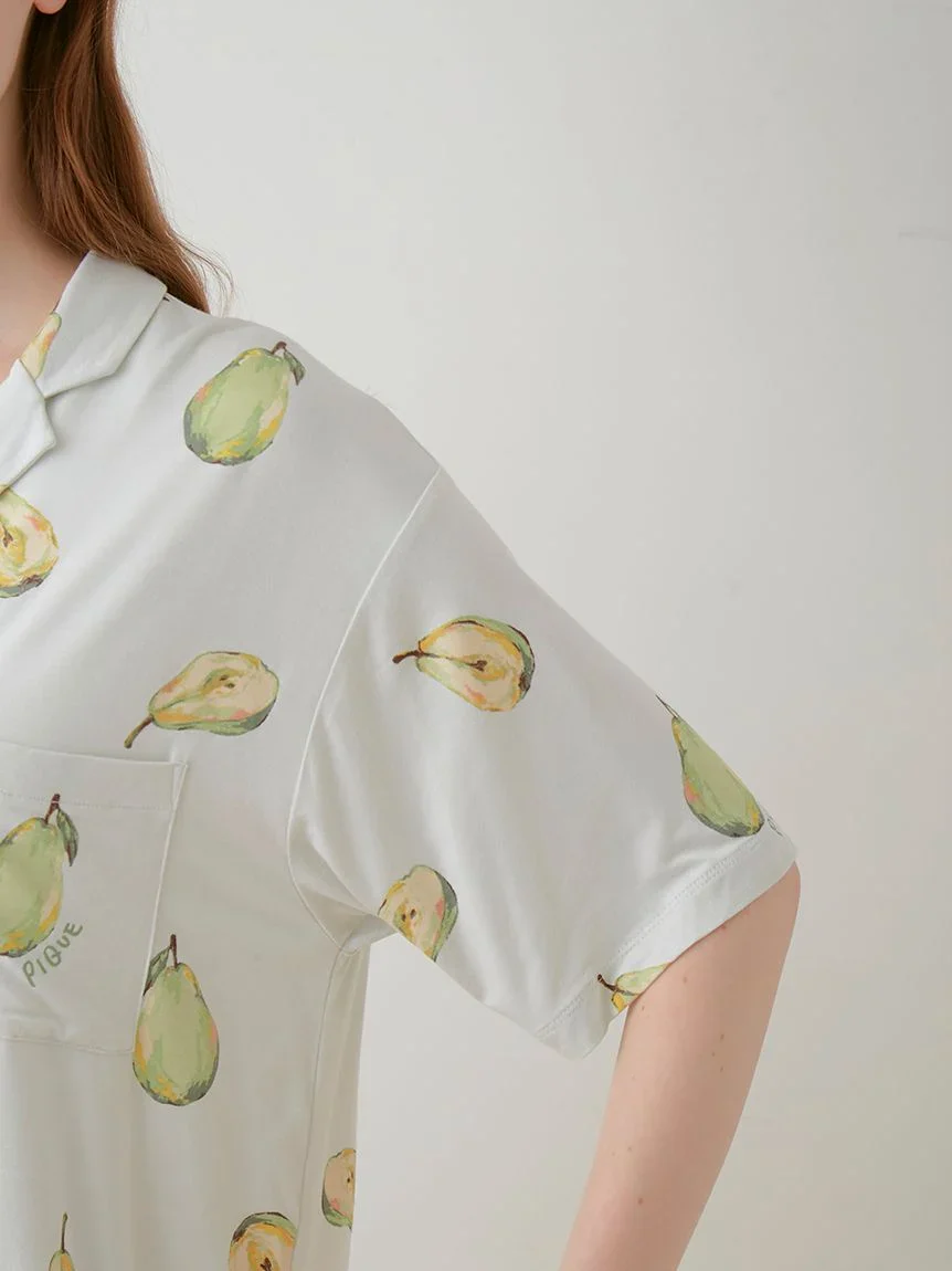 Fruit Pattern Pajama Sleep Shirt