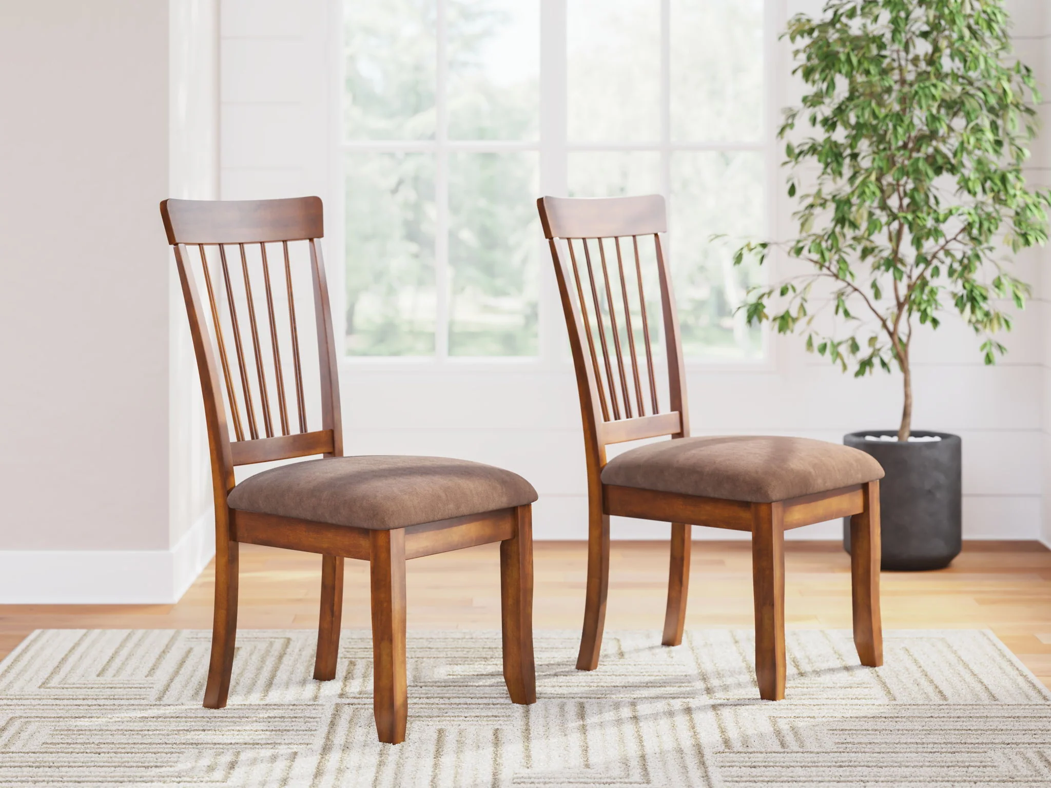 Berringer - Dining UPH Side Chair (Set of 2) - Rustic Brown