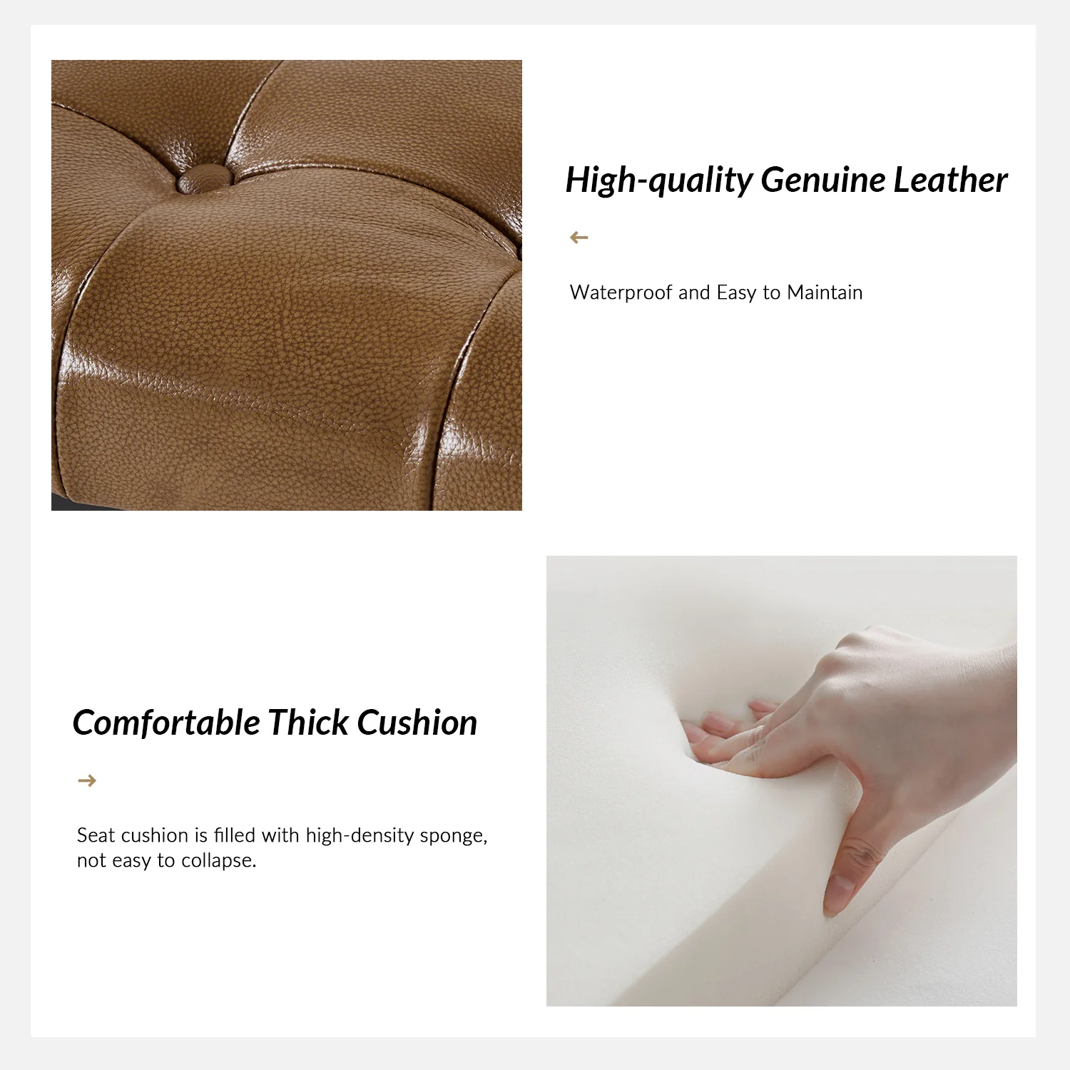 Arnold Upholstered Flip Top Storage Bench in Camel