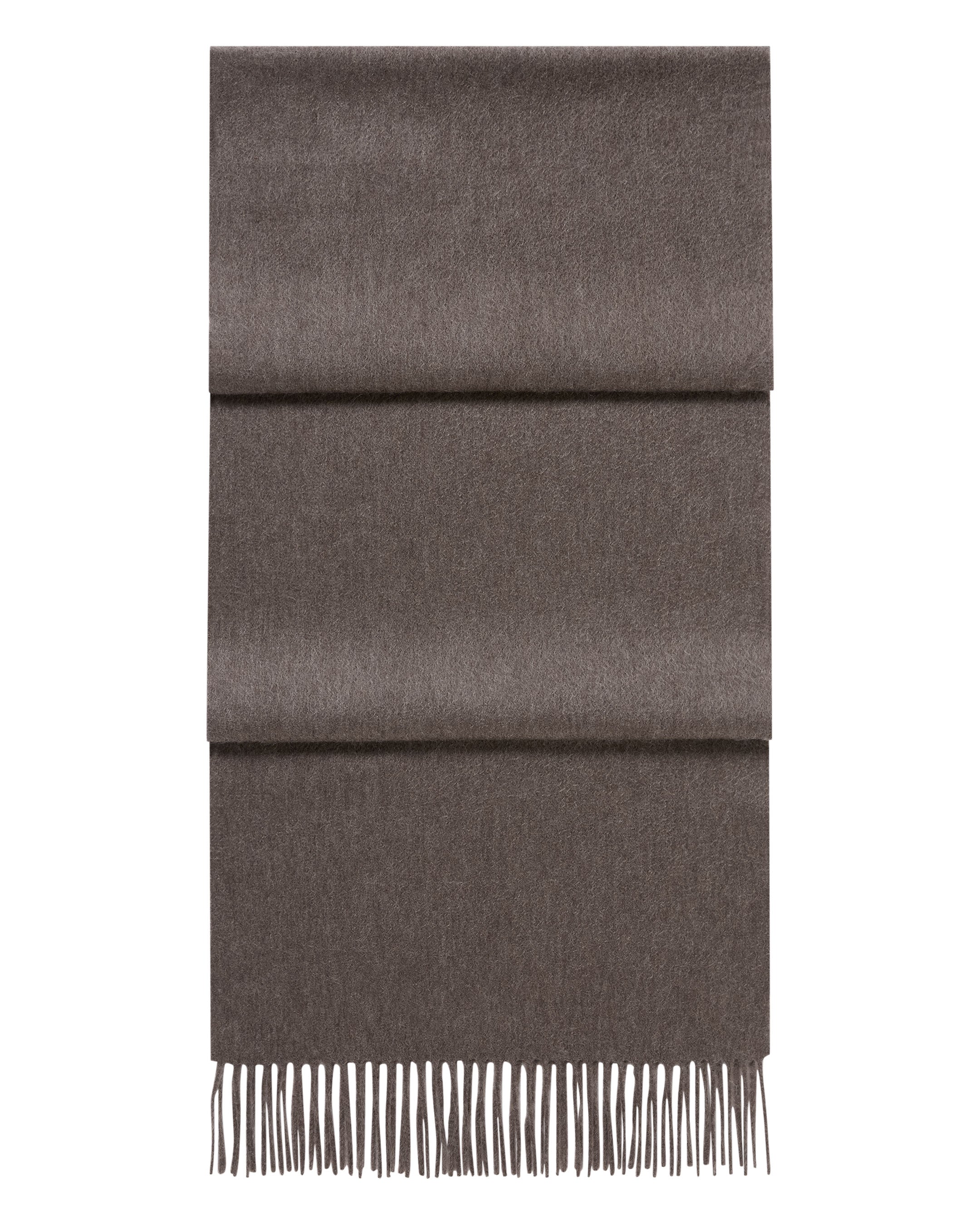 Unisex Large Woven Cashmere Scarf Otter Brown