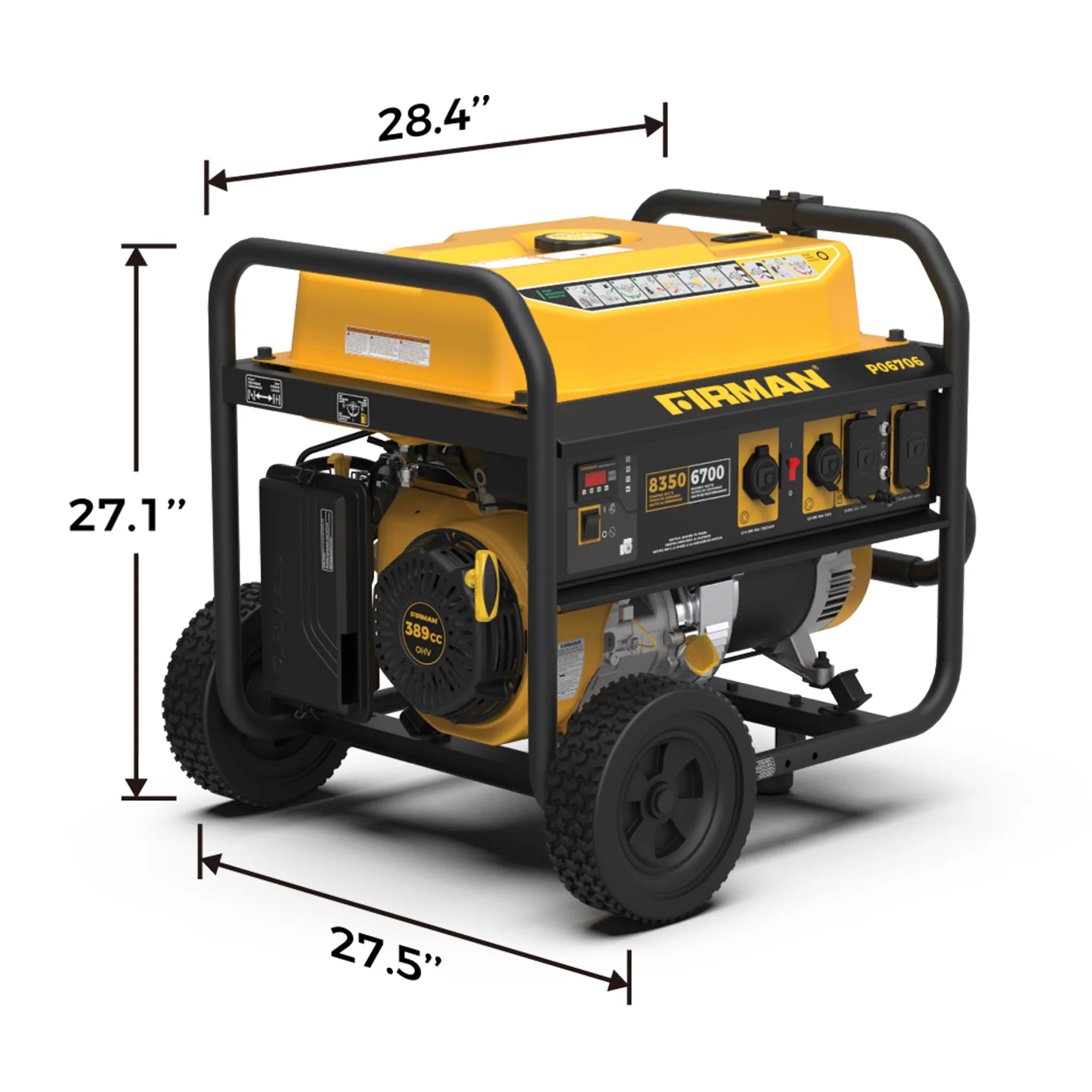 Gas Portable Generator 8350W Recoil Start 120/240V