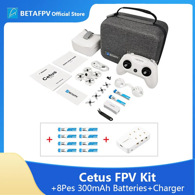 BETAFPV Cetus Pro /Cetus FPV Kit - Indoor Racing RC Drone RTF/BNF VTX Frsky D8 vtx LiteRadio 2 SE Transmitter 14DBI VR02 Goggles