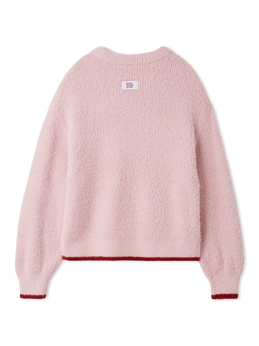 Glittering Feather Pullover