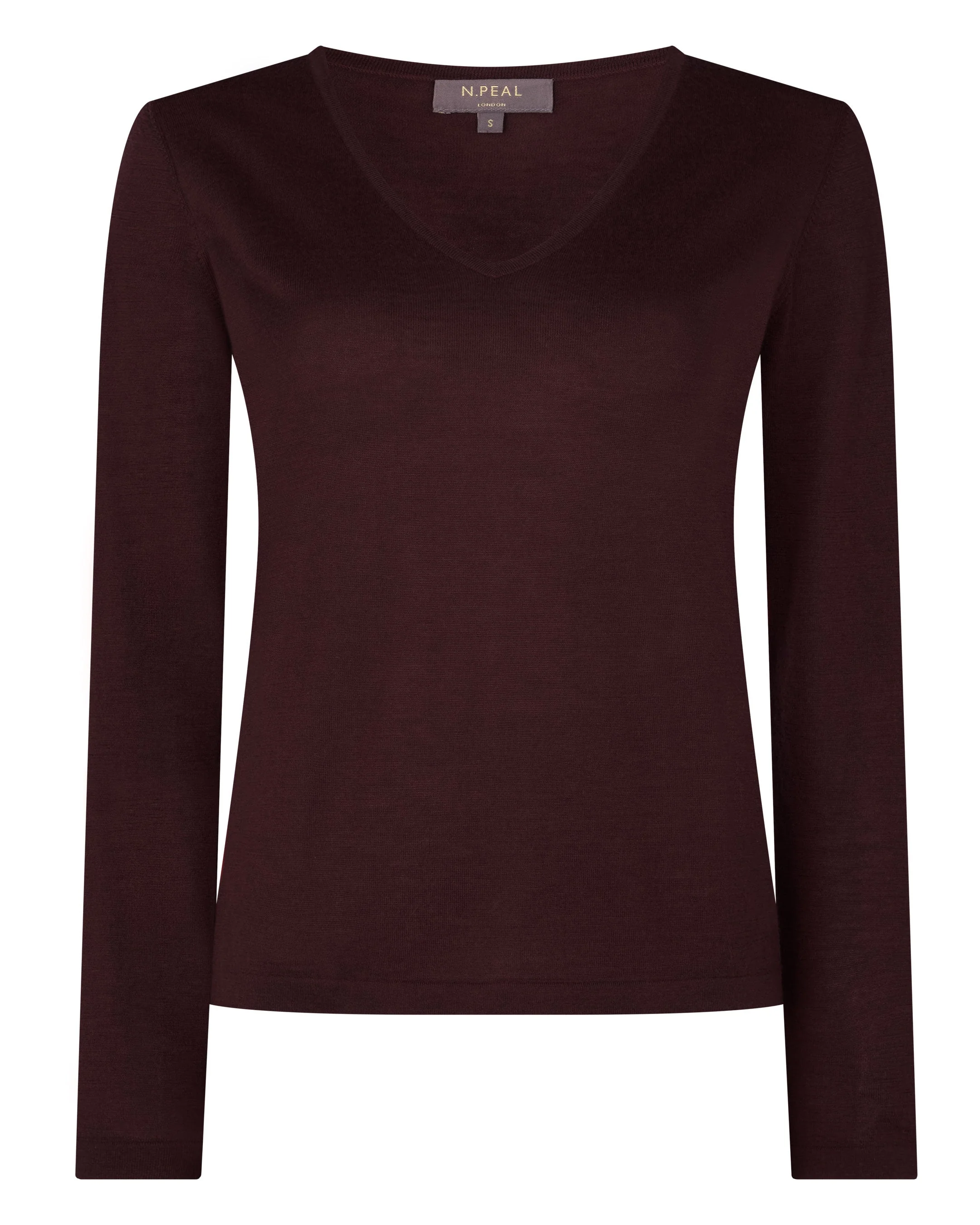 Women's Imogen Superfine Cashmere V Neck Sweater Claret Red