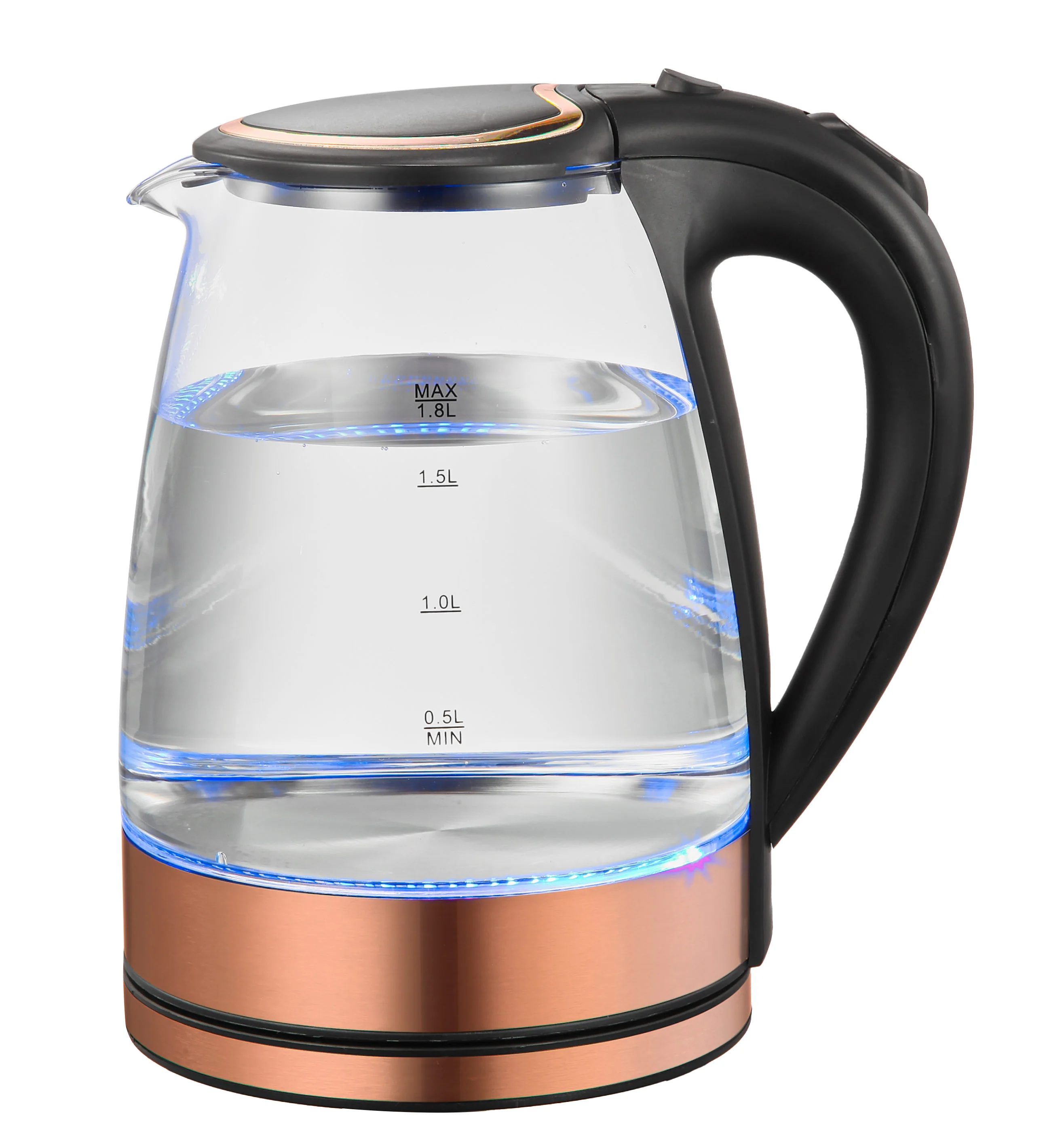 1.8L Copper Glass Kettle