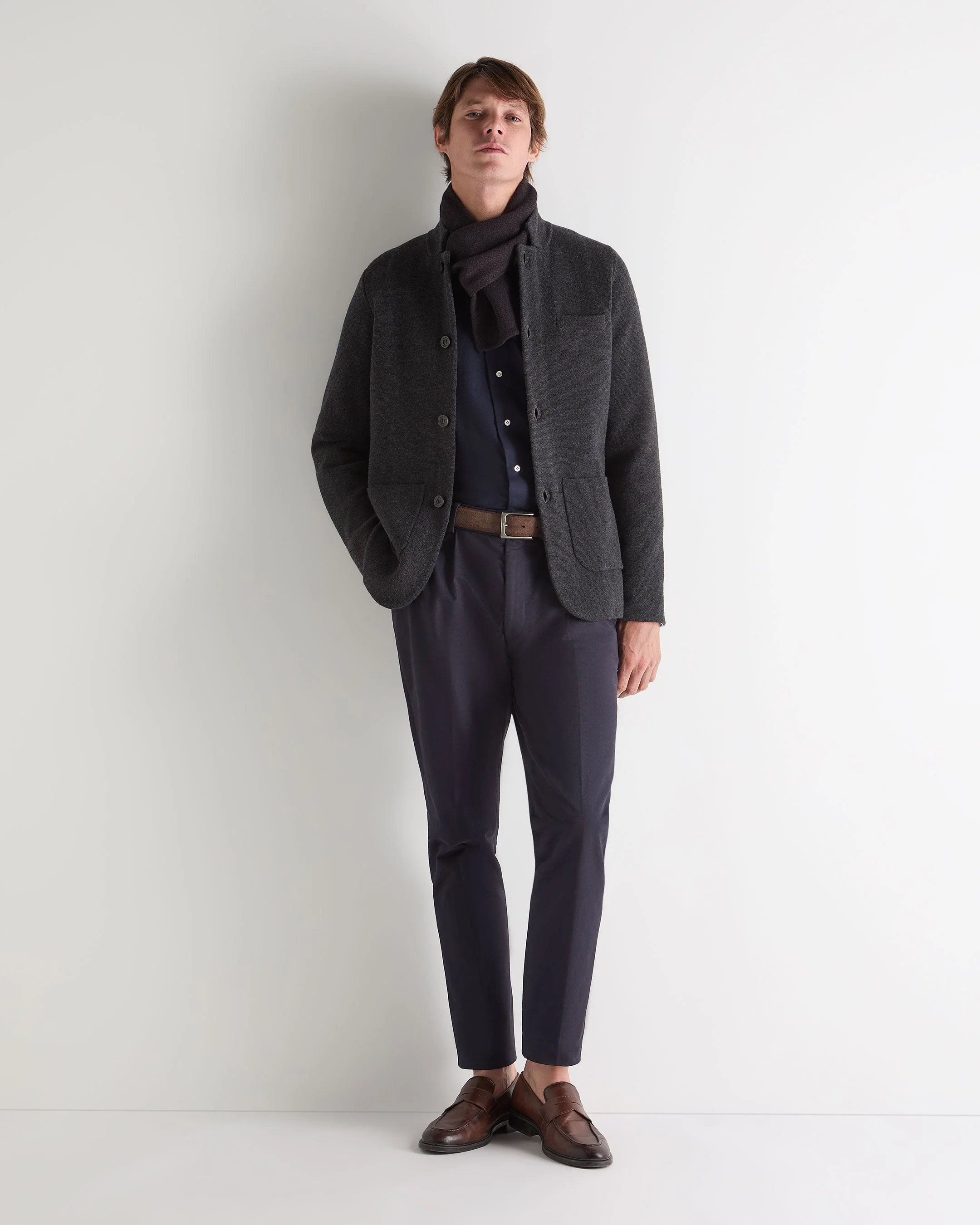 Men's Grosvenor Milano Cashmere Jacket Deep Charcoal Grey