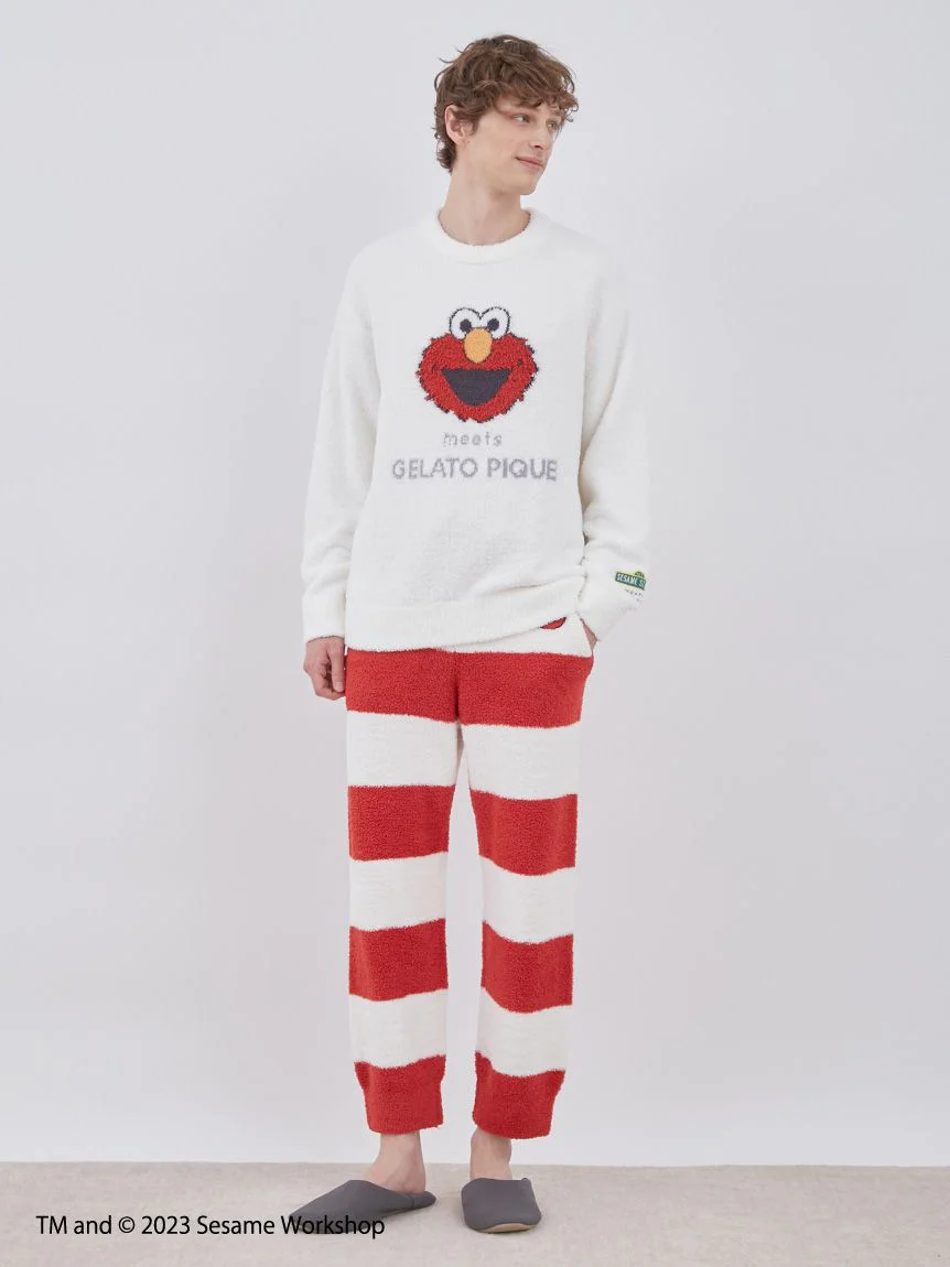 [SESAME STREET][MENS] Jacquard Pullover & Long Pants Loungewear Set