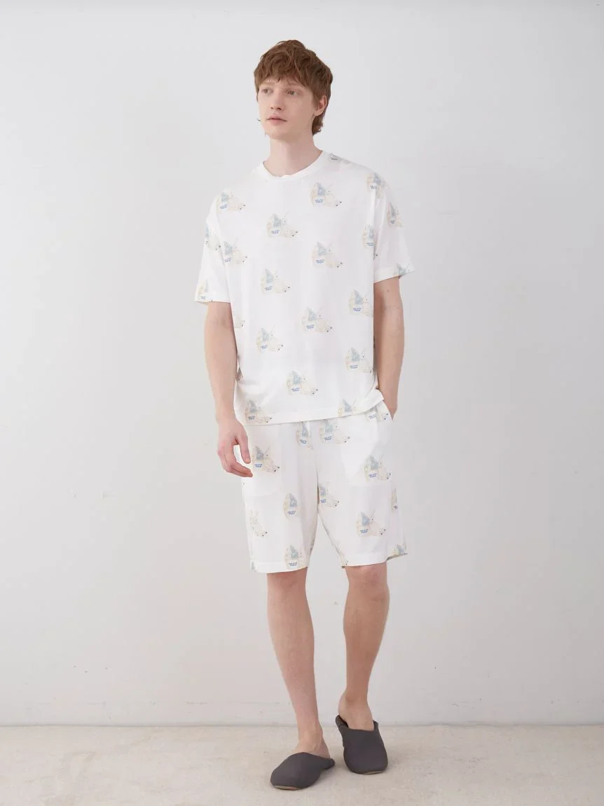 COOL MEN'S Polar Bear Motif Lounge Shorts