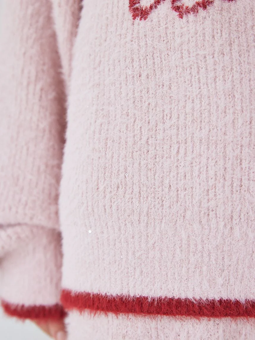 Glittering Feather Pullover