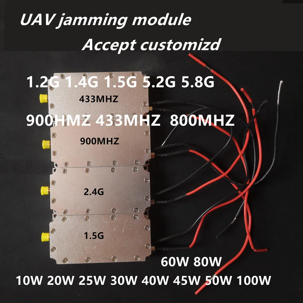 10W Anti Drone Module -  433M 800M 900M 1.2G 1.4G 1.5G 2.4GHZ UAV Countermeasure Module UAV Singal Amplifier RF Anti Drone