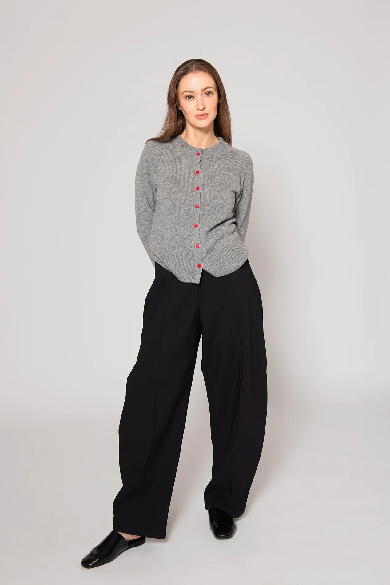 The Button Cardigan - Grey