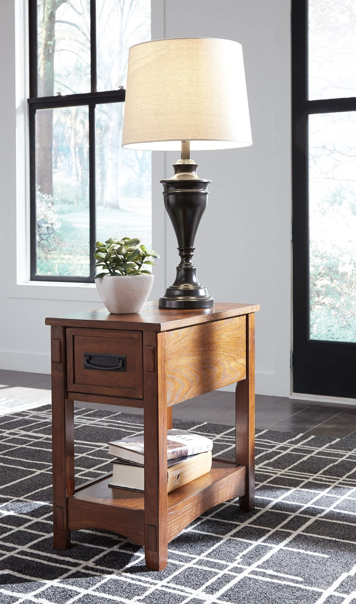 Breegin - Chair Side End Table - 1 Drawer - Brown