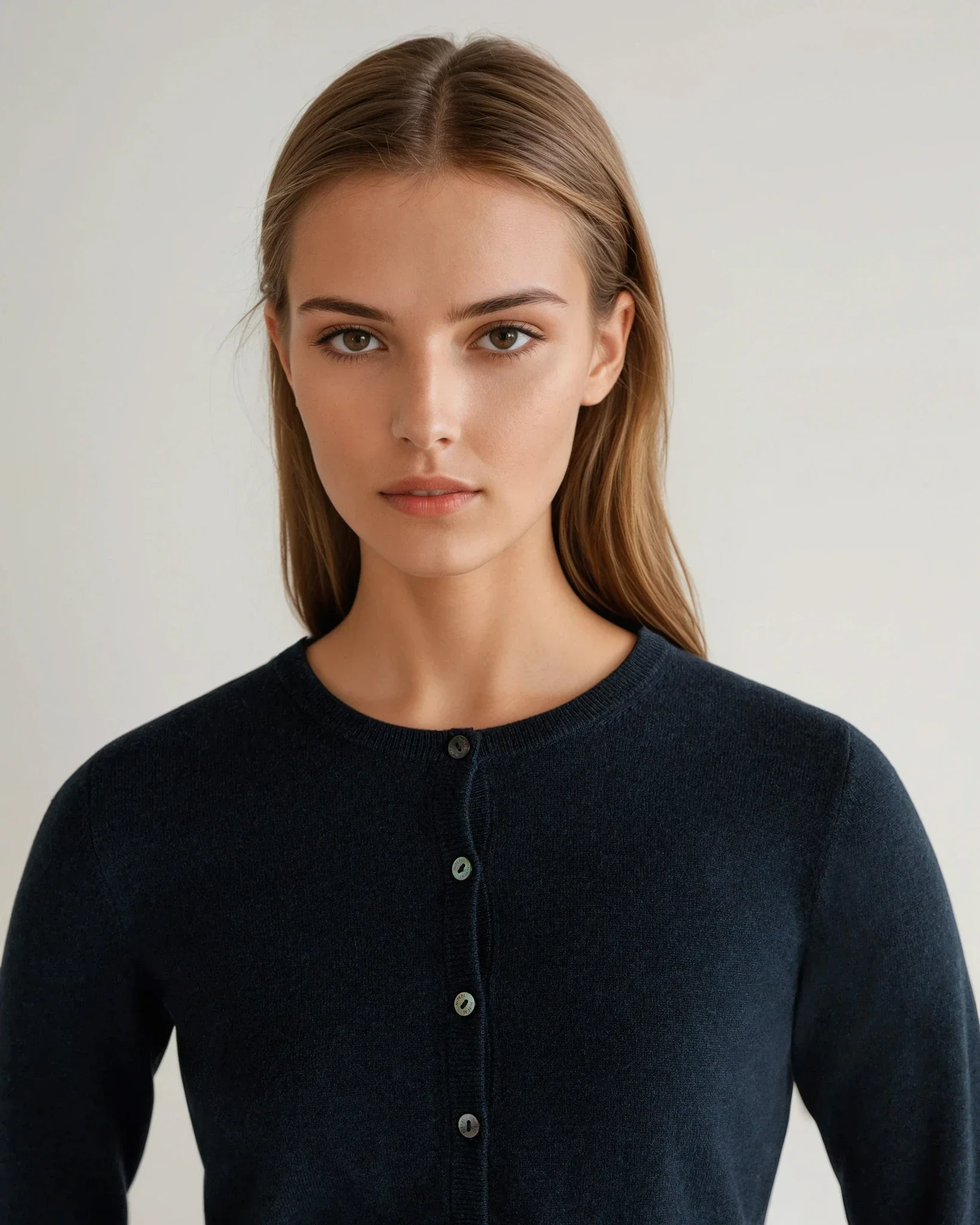 Women's Ivy Cropped Cashmere Cardigan Indigo Blue