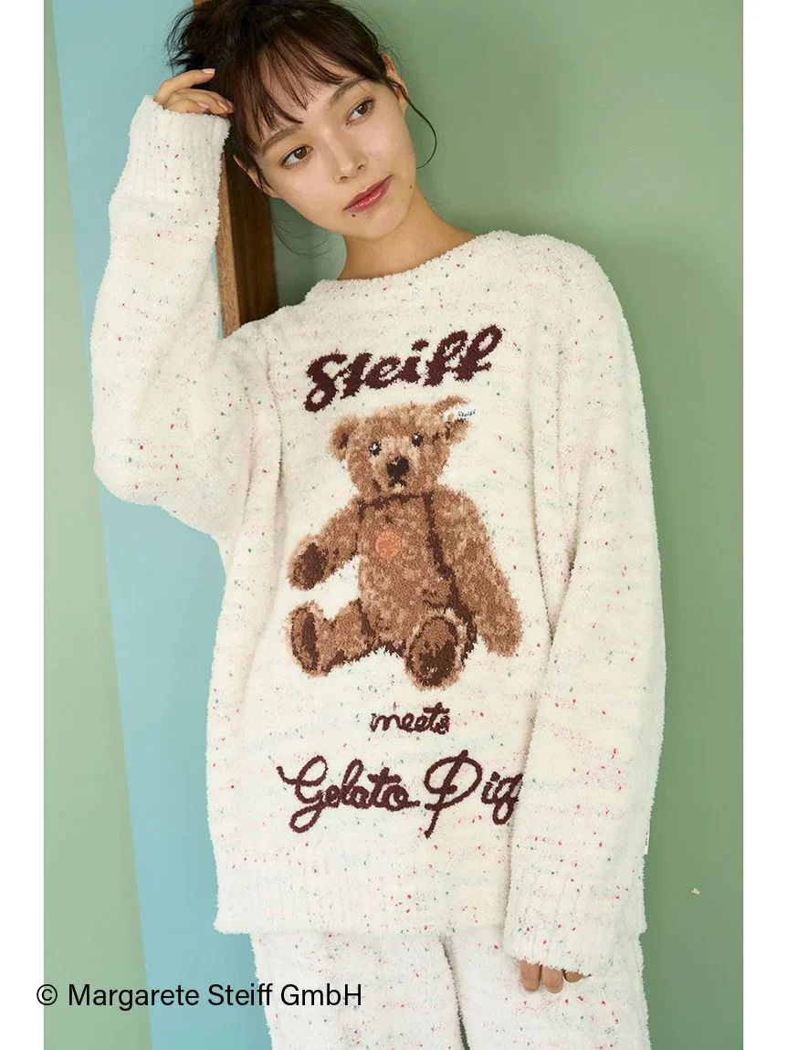 [Steiff] Powder 55PB Jacquard Pullover