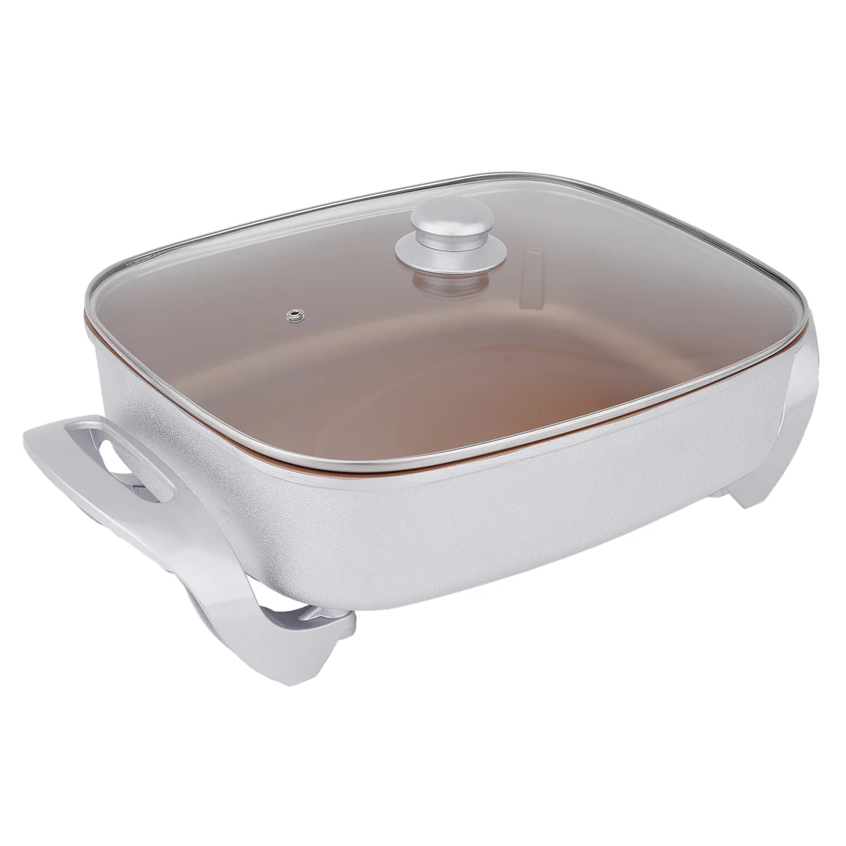 Copper Electric Fry Pan for Cooking, 7.9L Capacity, Non-Stick