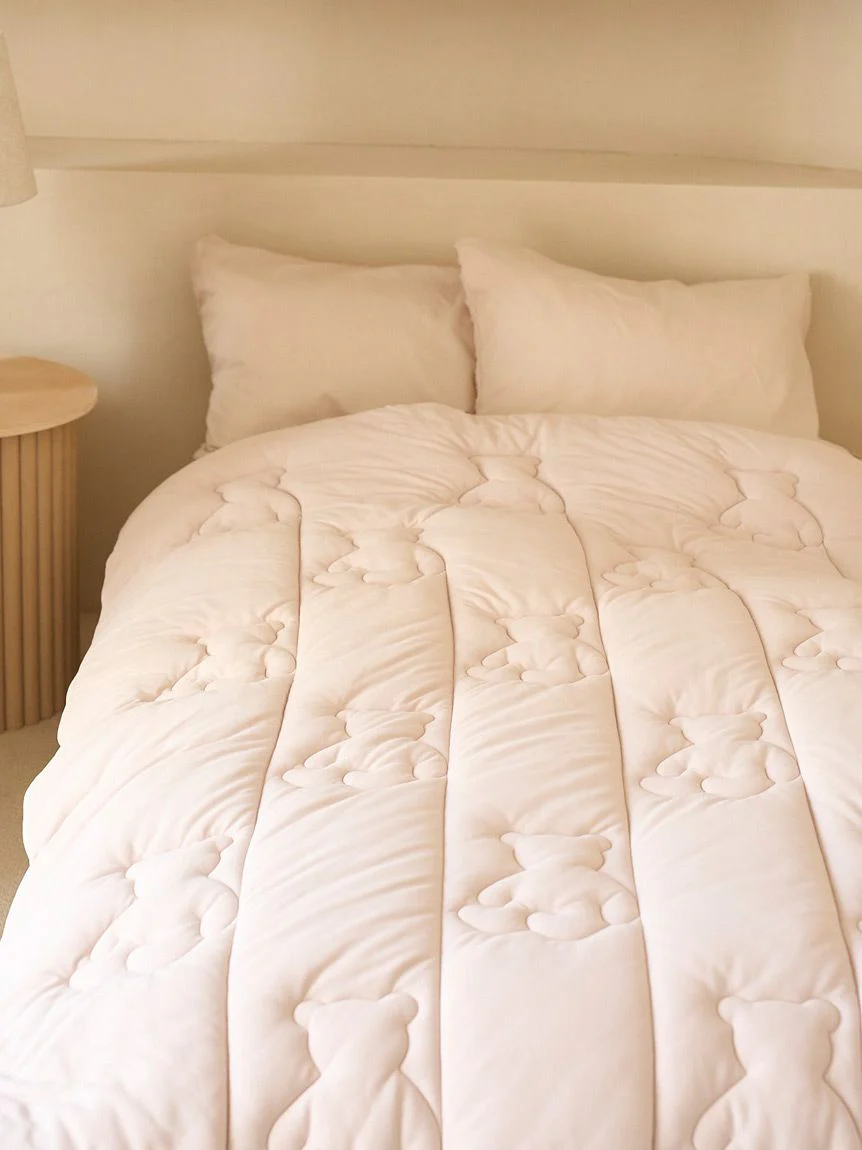 [Sleep] Bear Print Quilted blanket