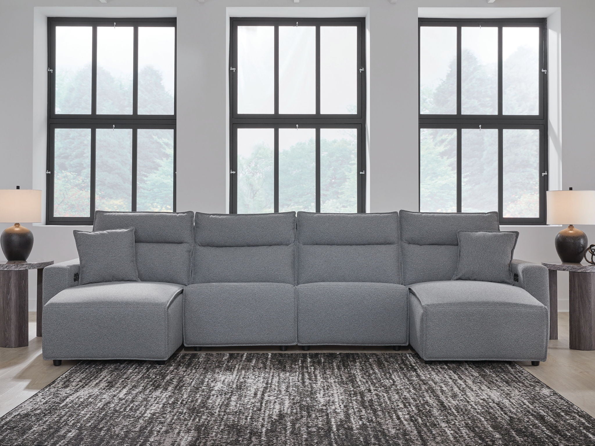 ModMax II - Salt And Pepper - Reclining Sectional
