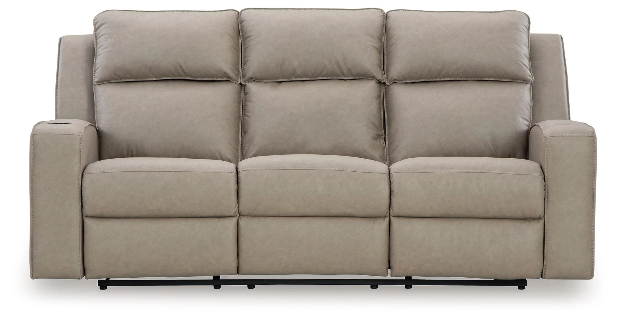 Lavenhorne - Rec Sofa W/Drop Down Table - Pebble