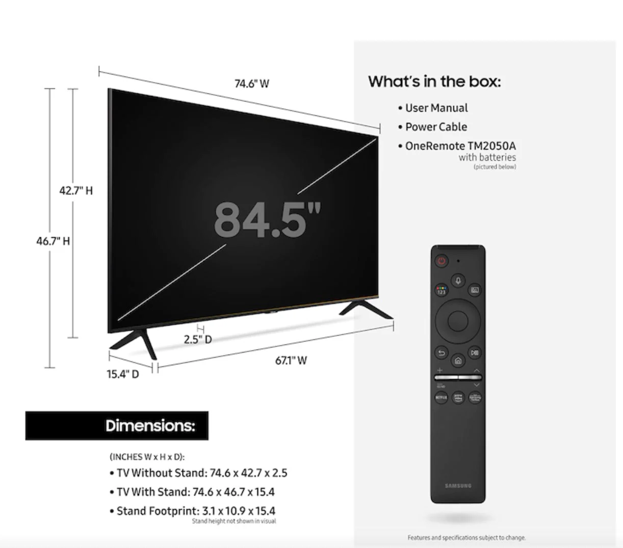 Samsung UA-85TU8000 85