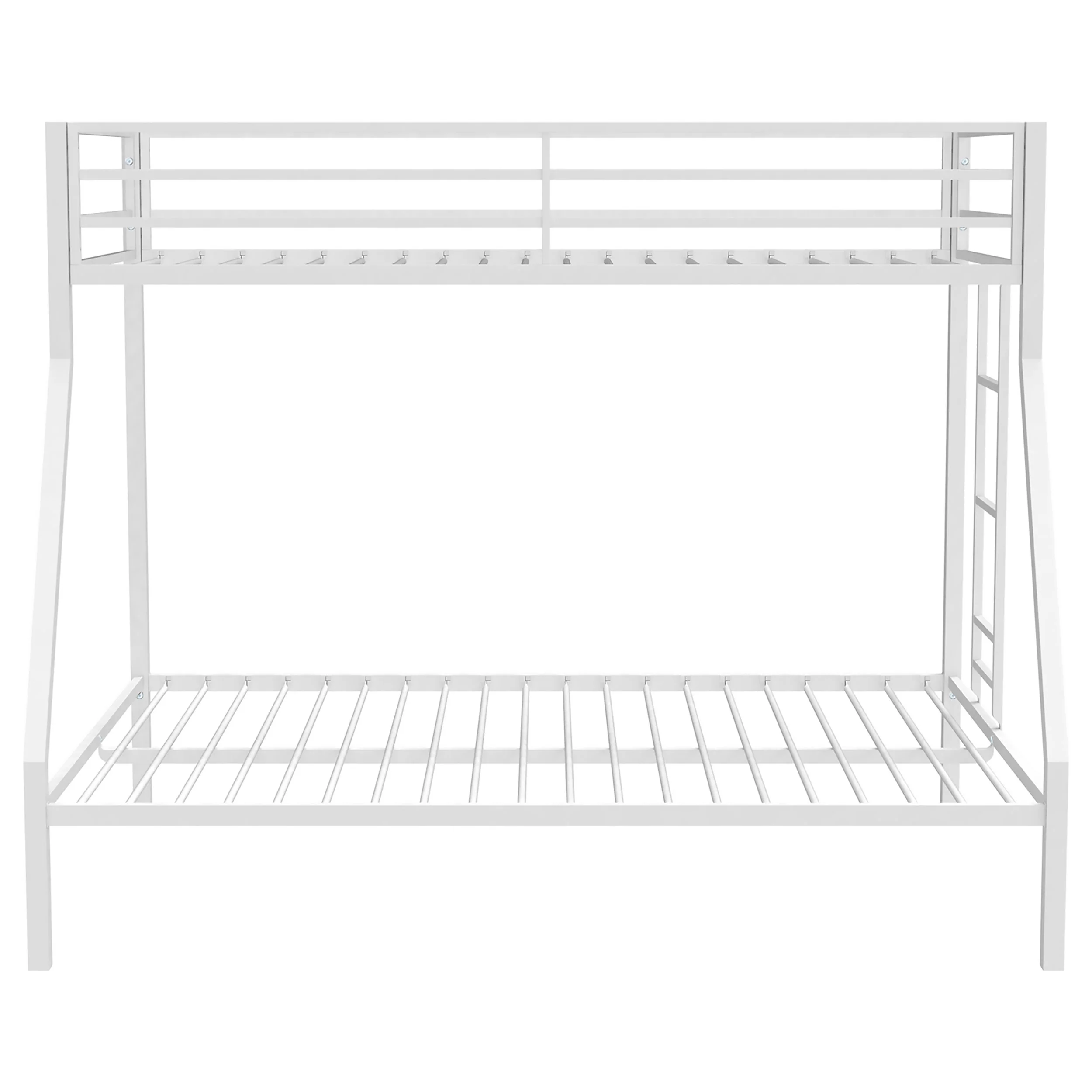 Alevera Metal Bunk Bed with Ladder Black