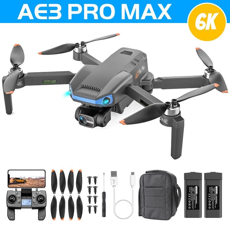 AE3 / AE3 PRO Max GPS Drone - 4K HD Dual Camera Professional Dron FPV EIS 3-Axis Gimbal Radar Obstacle Avoidance Quadcopter RC Toys Professional Camera Drone