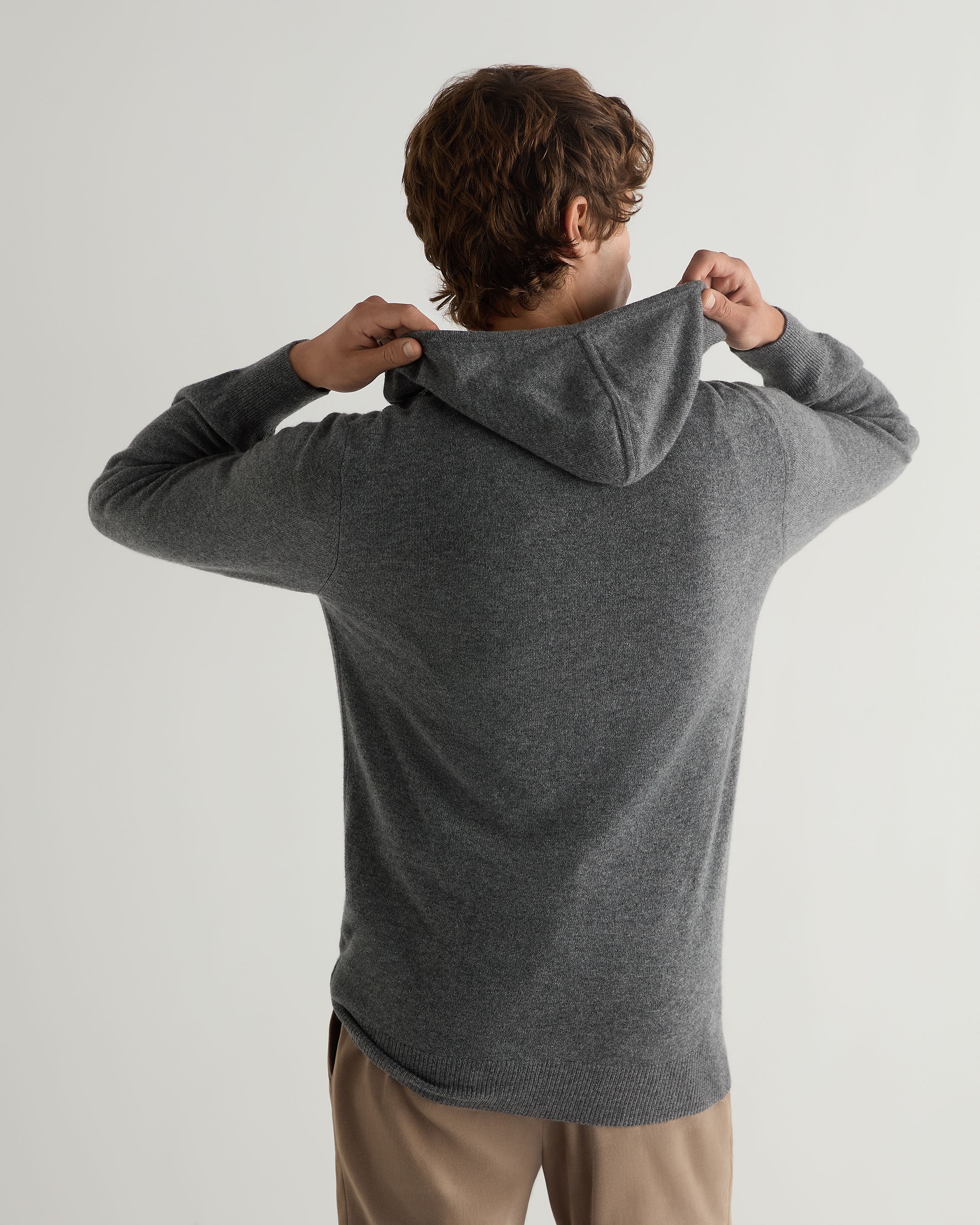 Men's Ladbroke Cashmere Hoodie Elephant Grey