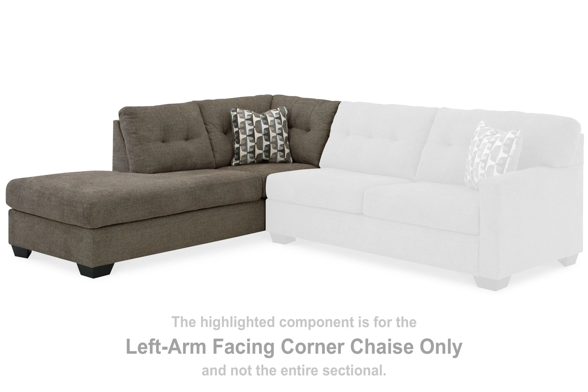 Mahoney - Laf Corner Chaise - Chocolate