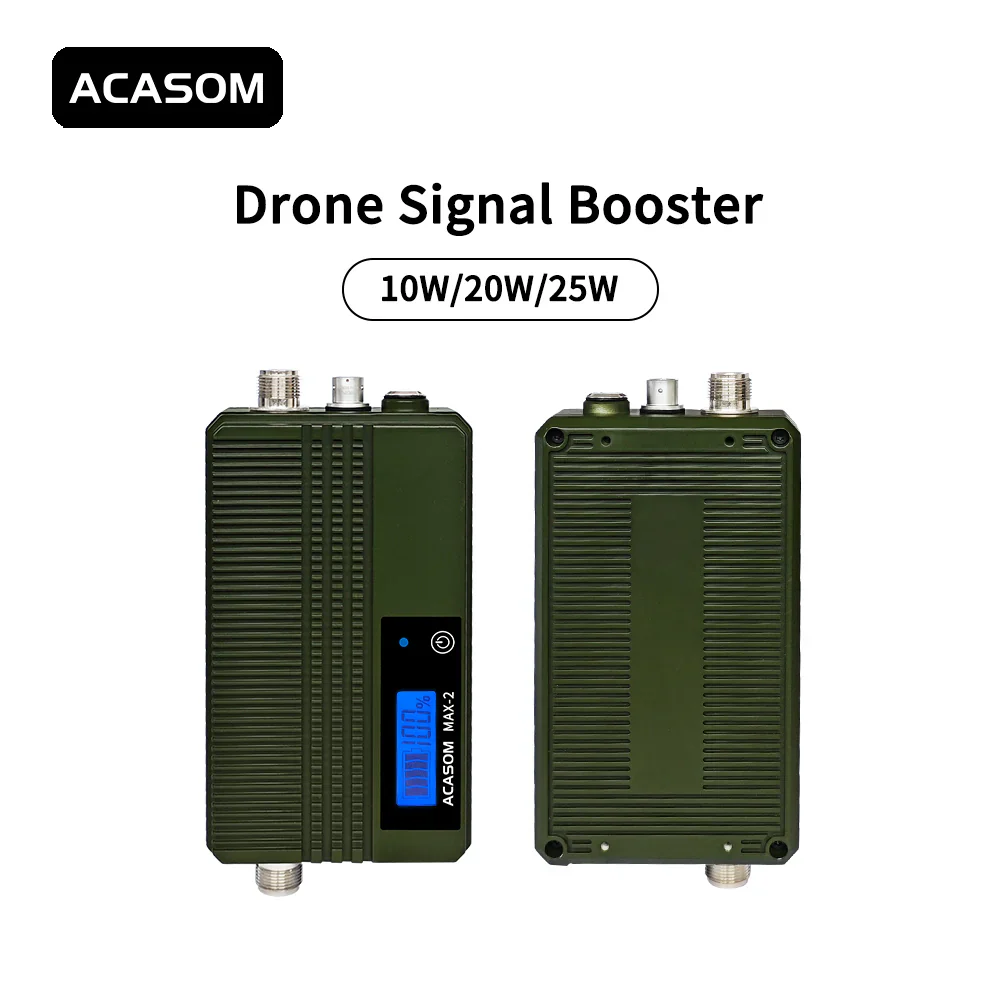 ACASOM MAX-2 5.8GHz Drone Signal Booster - 10W 20W 25W Signal Amplifier FPV Image Transmission Range Extender
