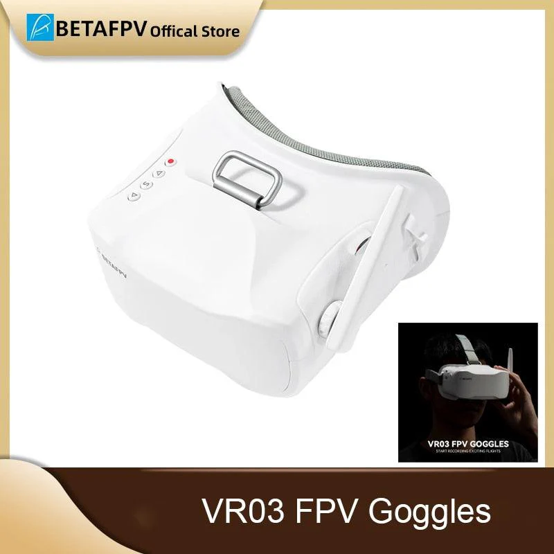 BETAFPV VR03 FPV Goggles - 64GB Storage DVR Recording 48CH RC FPV Racing Drones