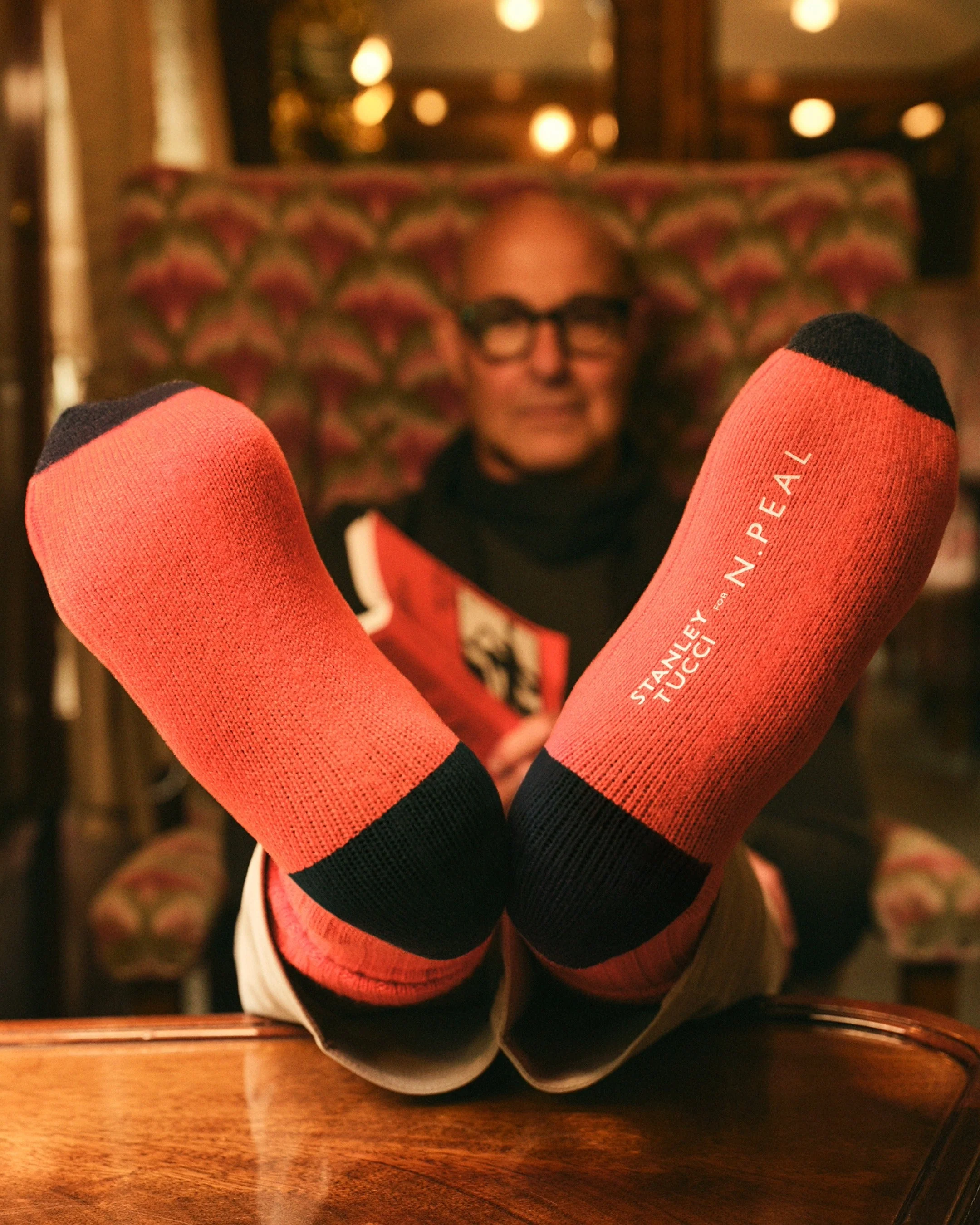 TUCCI TRAVEL SOCK Tucci Orange + Navy Blue