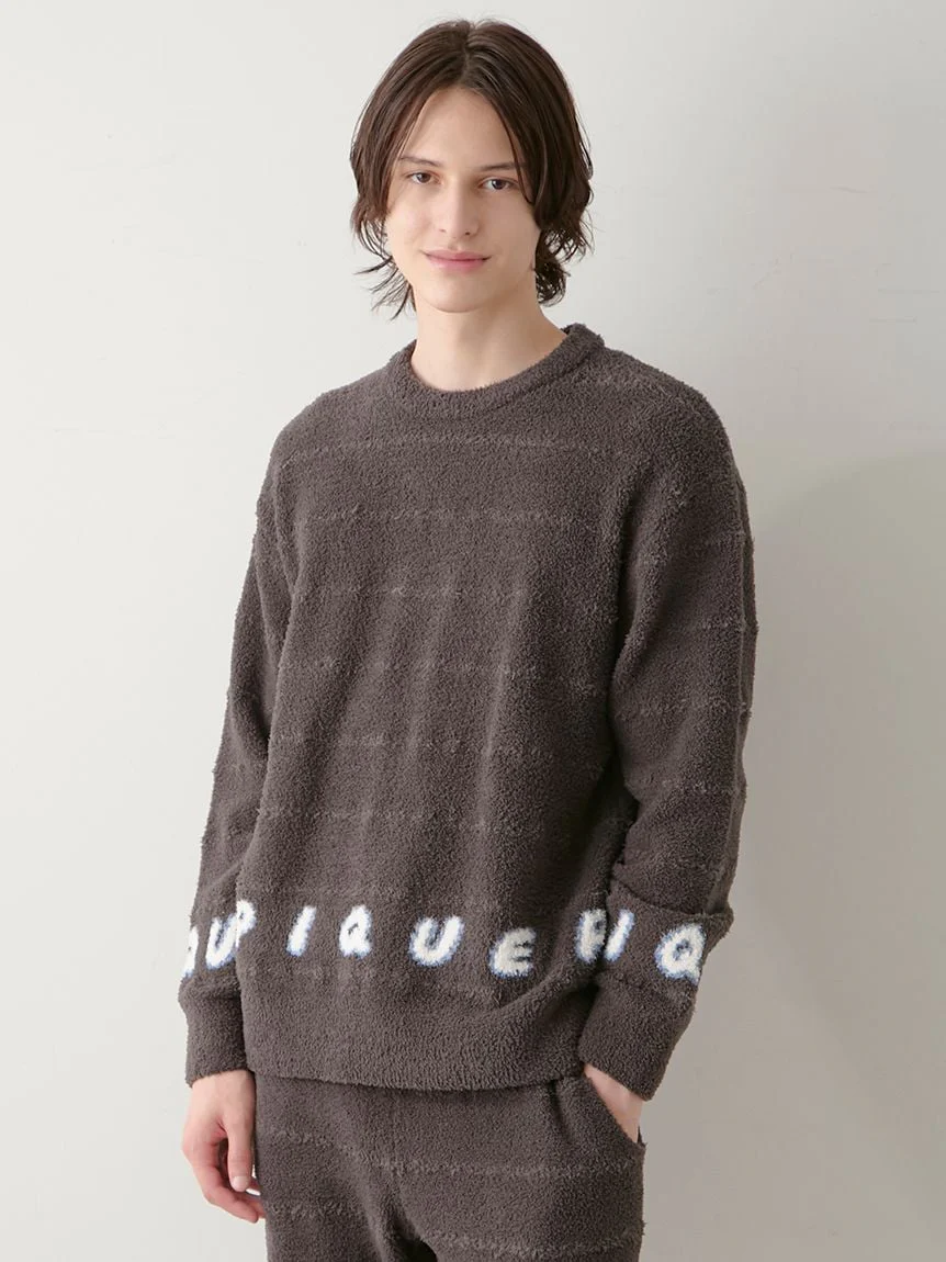 Night & Sweets MENS Baby Moco Pique Logo Jacquard Pullover