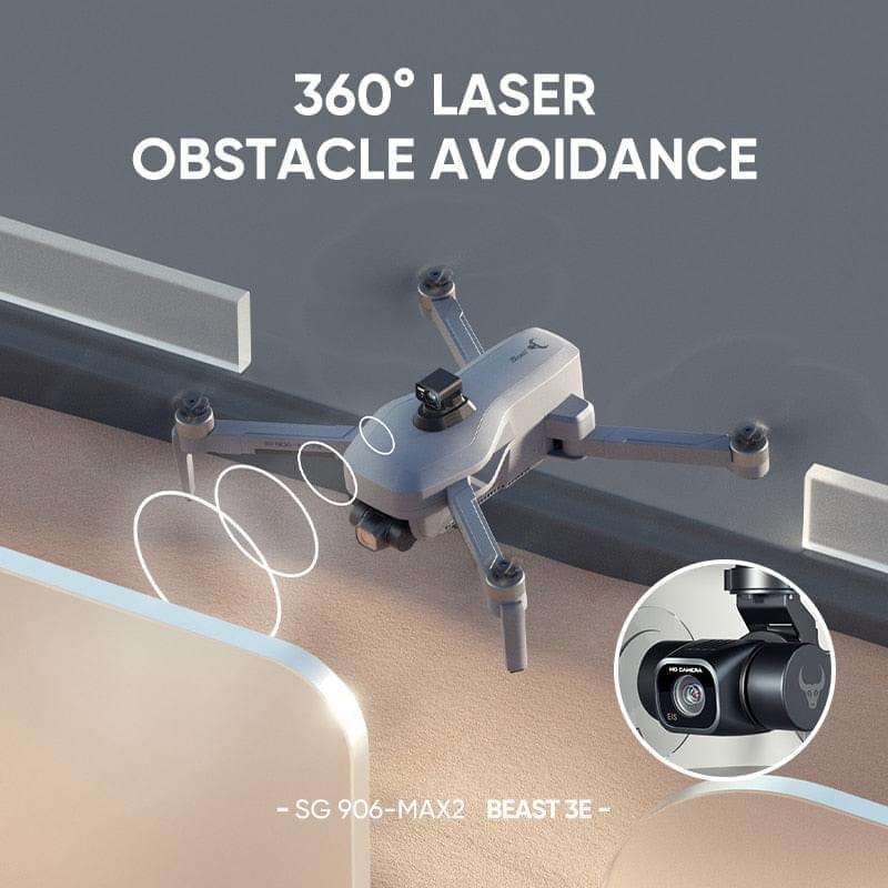 BEAST 3E SG906 MAX2 Drone - Professional FPV 4K HD Camera with 3-Axis Gimbal 5G WiFi Brushless GPS Quadcopter Obstacle Avoidance Professional Camera Drone