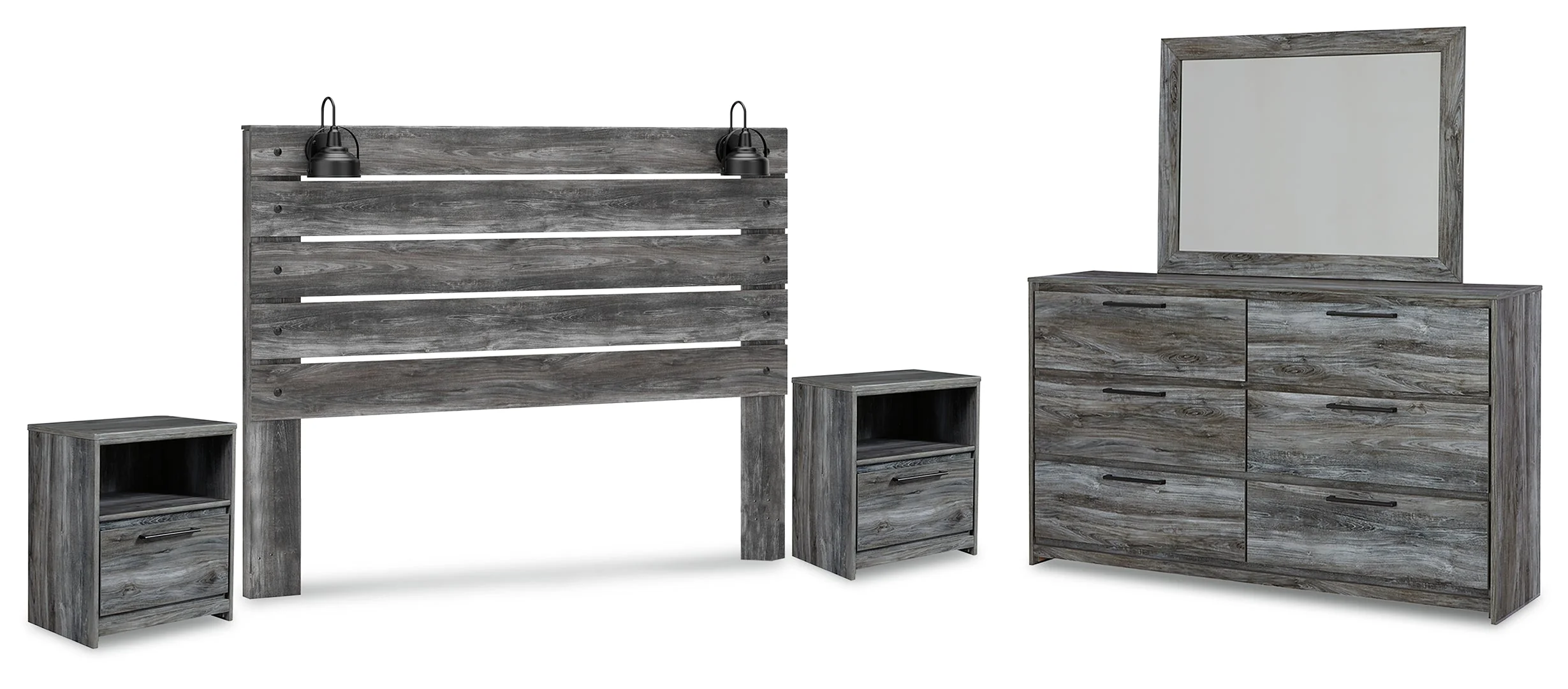 Baystorm Grey Panel Bedroom Set
