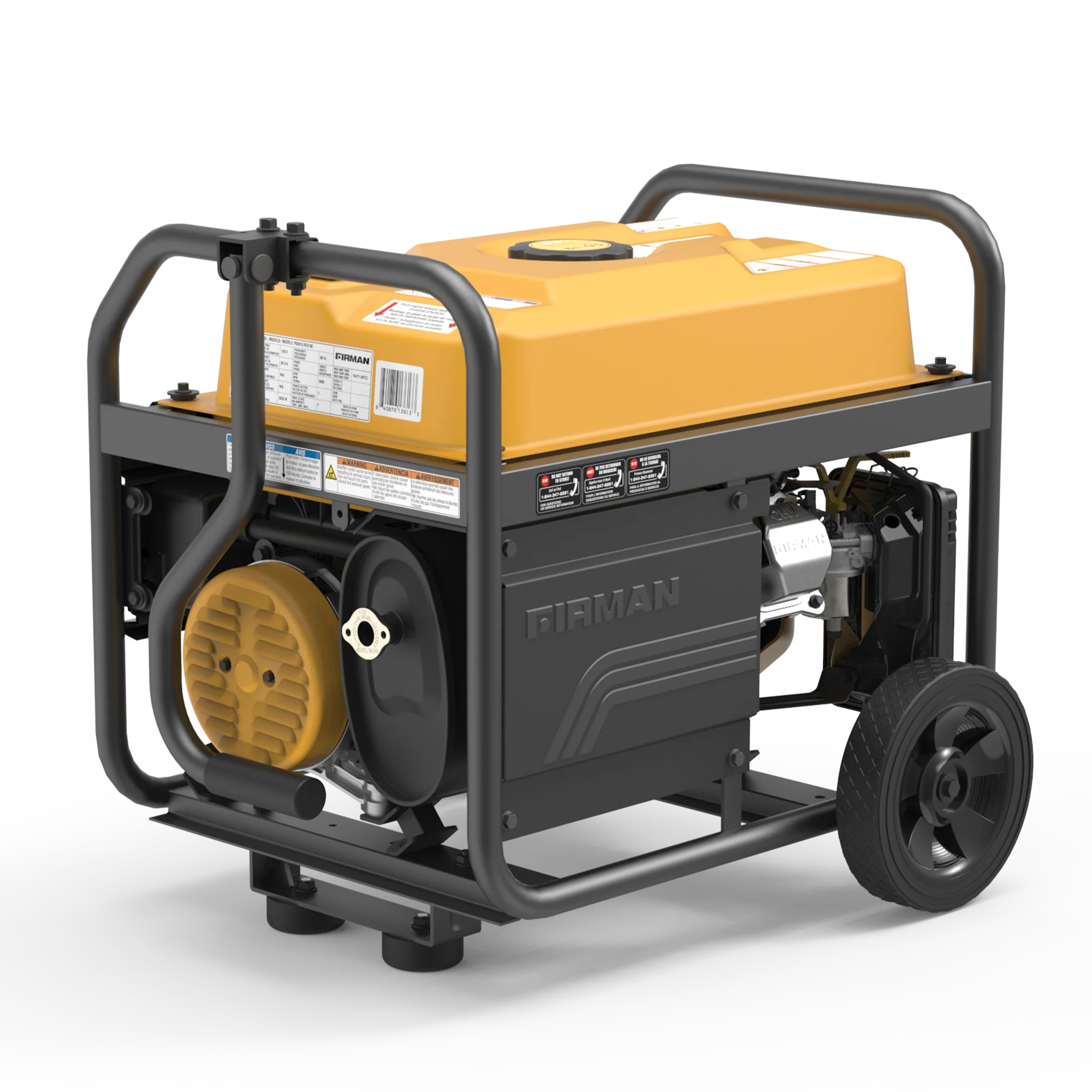 Gas Portable Generator 4550W Recoil Start 120V with CO Alert