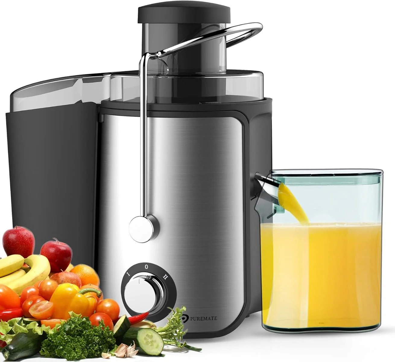 Puremate PM302 Juicer Whole Fruit & Vegetable Juice Extractor 1000 w Stainless Steel Juicer 220v 240 volts 50 hz PM353220v