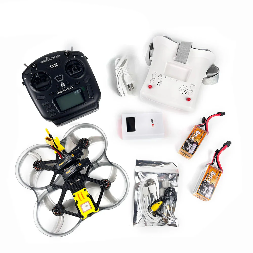 DarwinFPV CineApe35 4S Analog 3.5 Inch Whoop FPV Drone RTF with ELRS TX12 Controller, 4.3