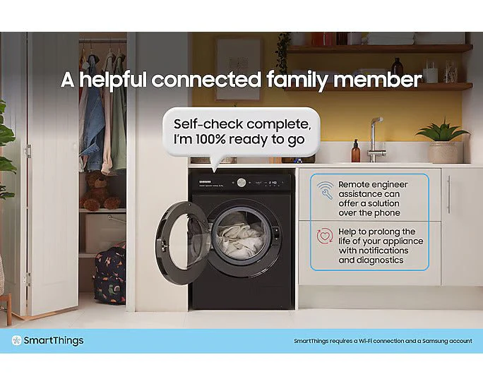 Samsung 220 Volt Washer 9KG Smart Addwash Steam 220v 50hz 240 volt washer WW90T554White