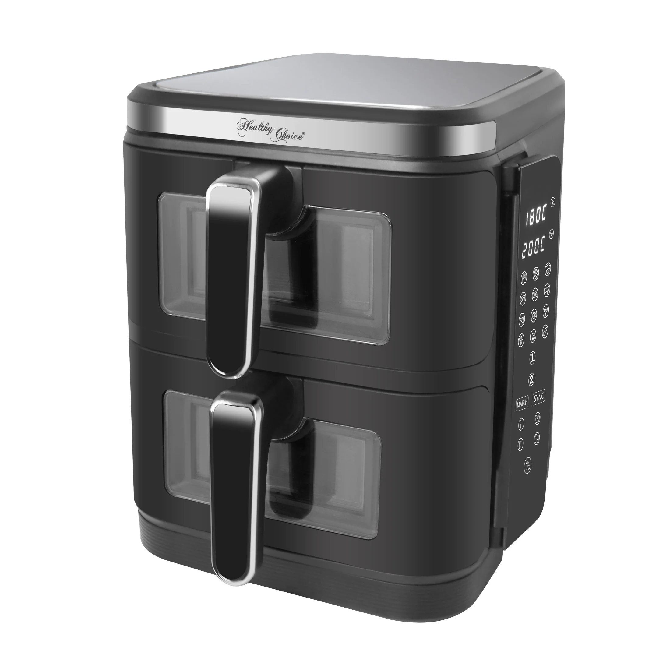 2400W 11L Dual Zone Vertical Air Fryer with Foldable Screen